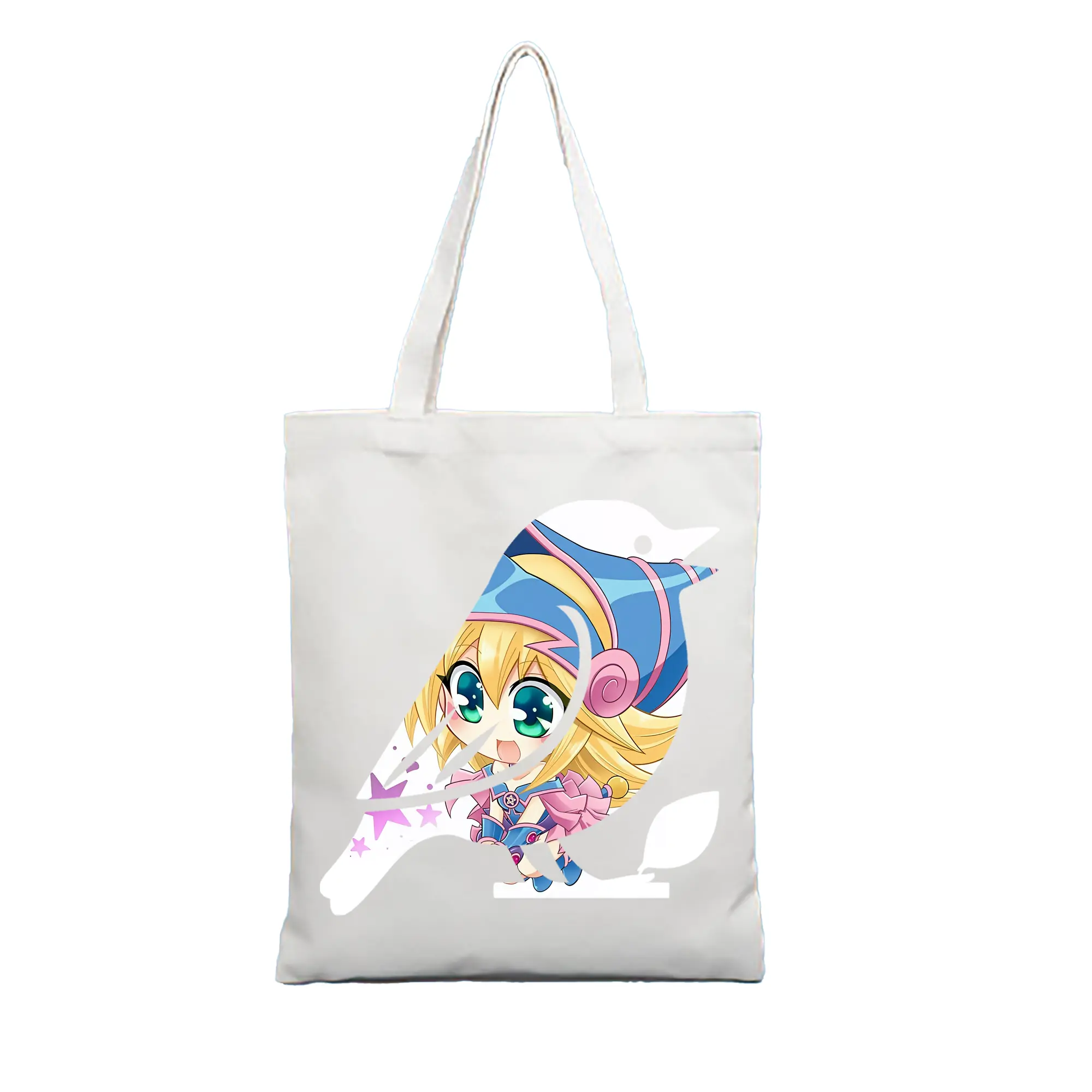 遊☆戯☆王 グッズ,黒魔導少女 - 縦型キャンバス手提げバッグ（トートバッグ） ・ キャンバス素材 ・ ショッピング用 ・ 軽量 丈夫 お手入れ簡単