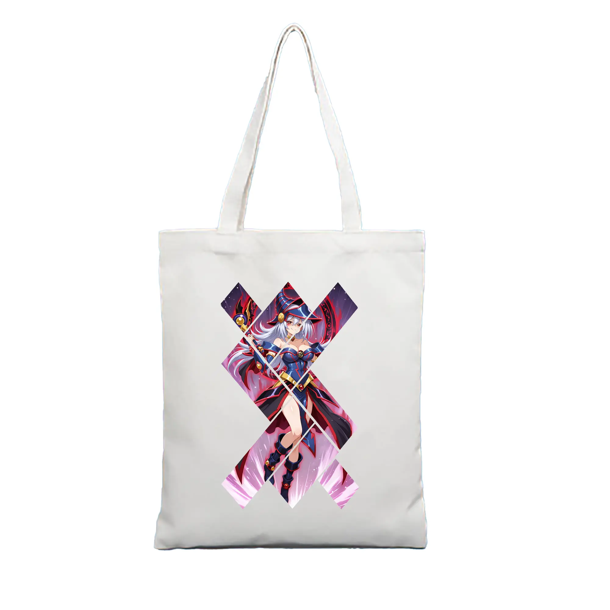 遊☆戯☆王 グッズ,黒魔導少女 - 縦型キャンバス手提げバッグ（トートバッグ） ・ キャンバス素材 ・ ショッピング用 ・ 軽量 丈夫 お手入れ簡単