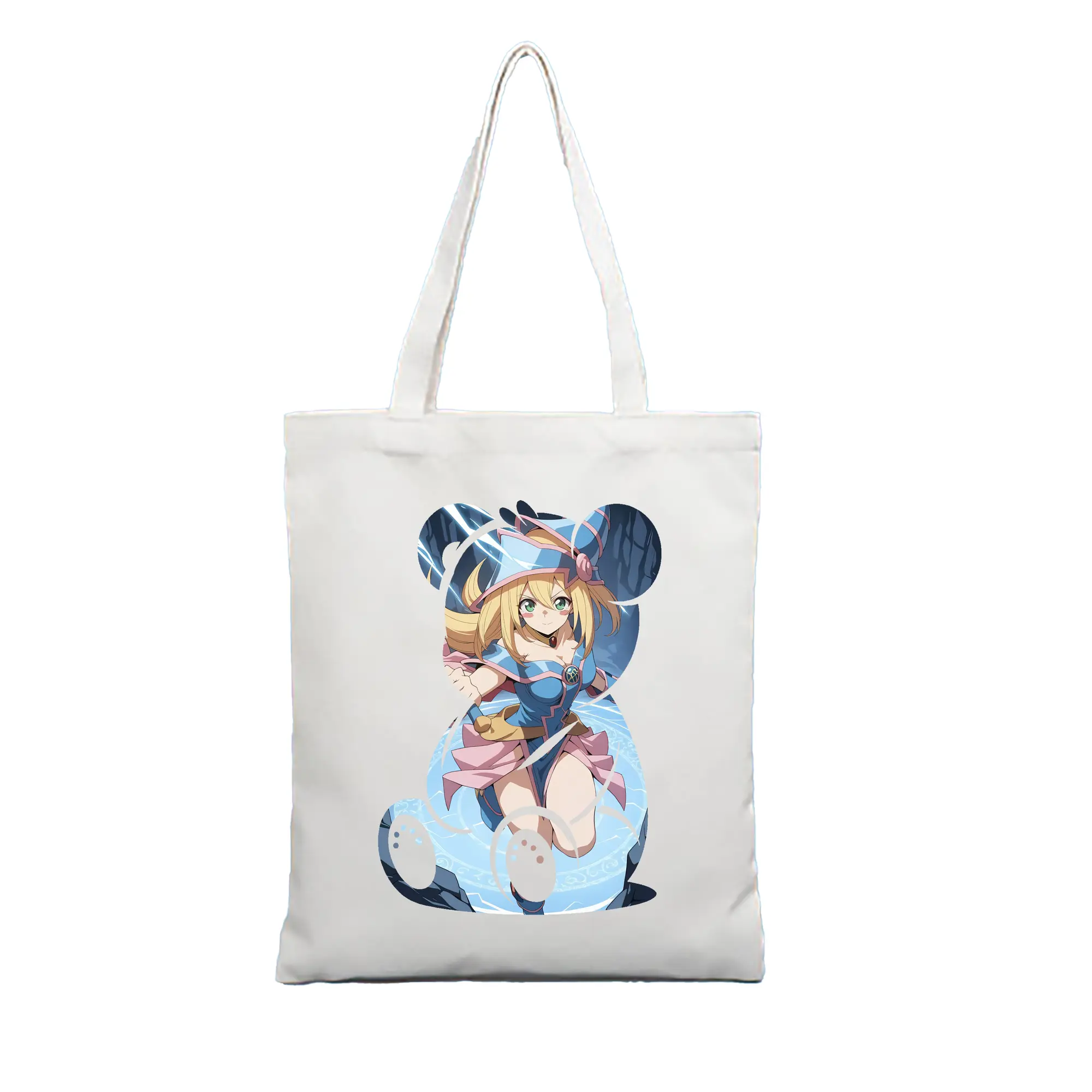 遊☆戯☆王 グッズ,黒魔導少女 - 縦型キャンバス手提げバッグ（トートバッグ） ・ キャンバス素材 ・ ショッピング用 ・ 軽量 丈夫 お手入れ簡単