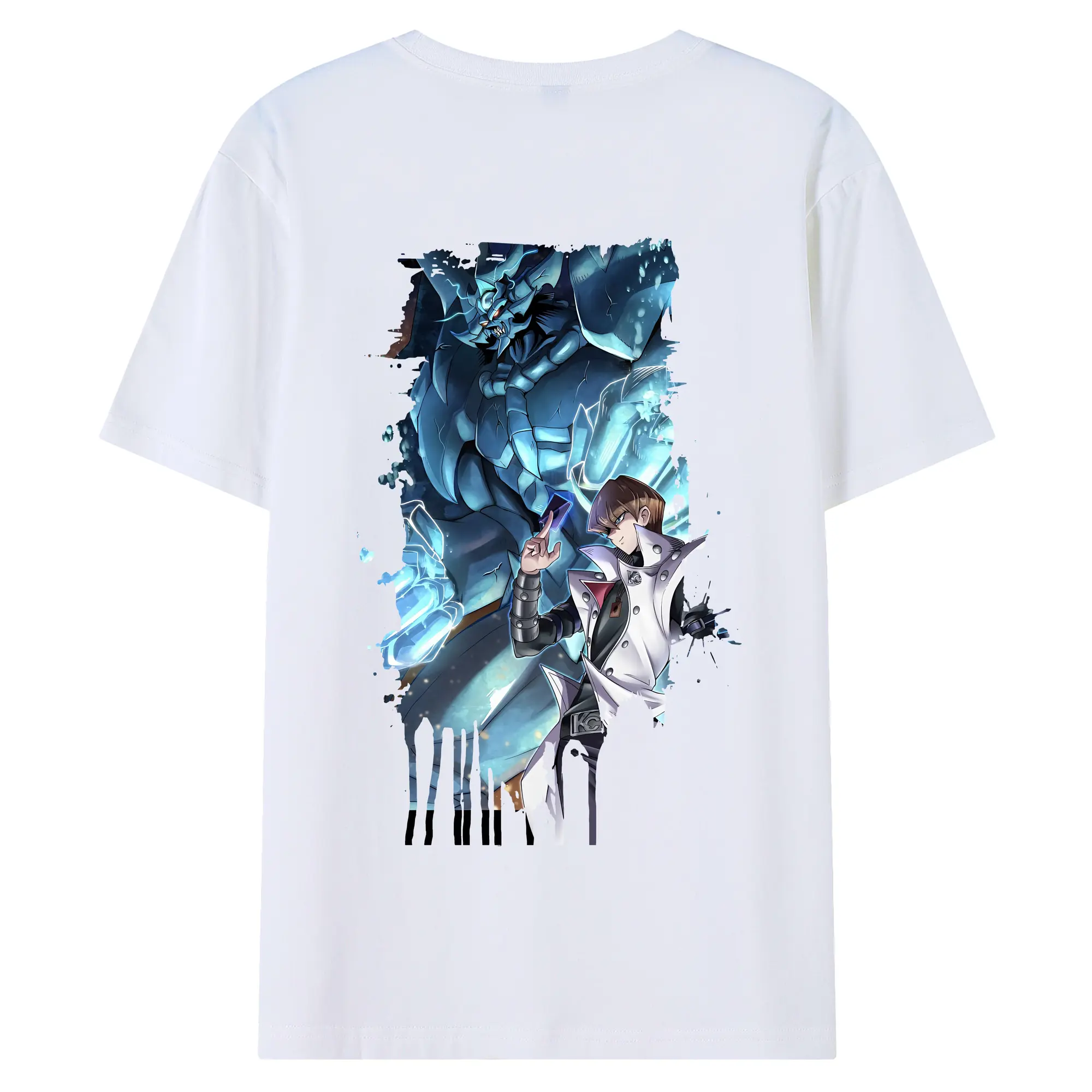 遊☆戯☆王 グッズ,海馬瀬人 - 綿100％ 半袖Tシャツ ・ バックプリント ・ 快適 通気性 ・ 日常使い 散歩 スポーツ用