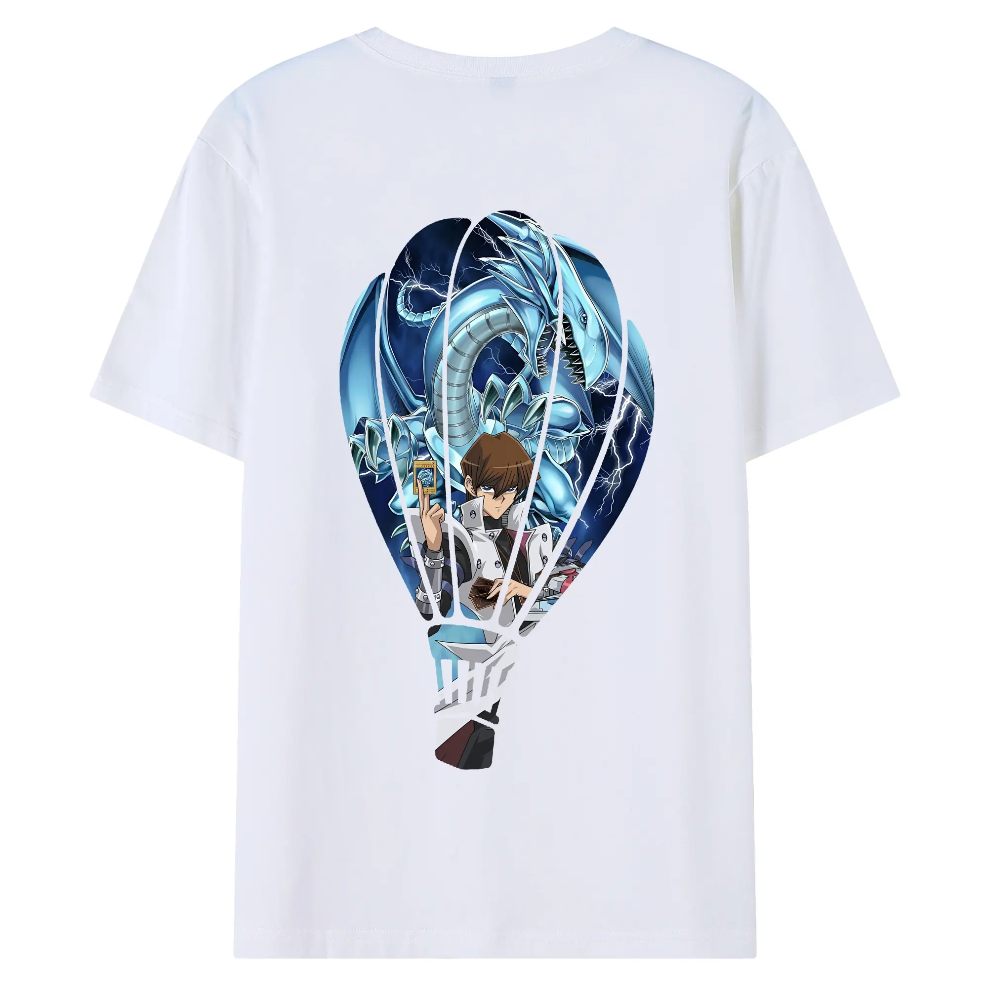 遊☆戯☆王 グッズ,海馬瀬人 - 綿100％ 半袖Tシャツ ・ バックプリント ・ 快適 通気性 ・ 日常使い 散歩 スポーツ用