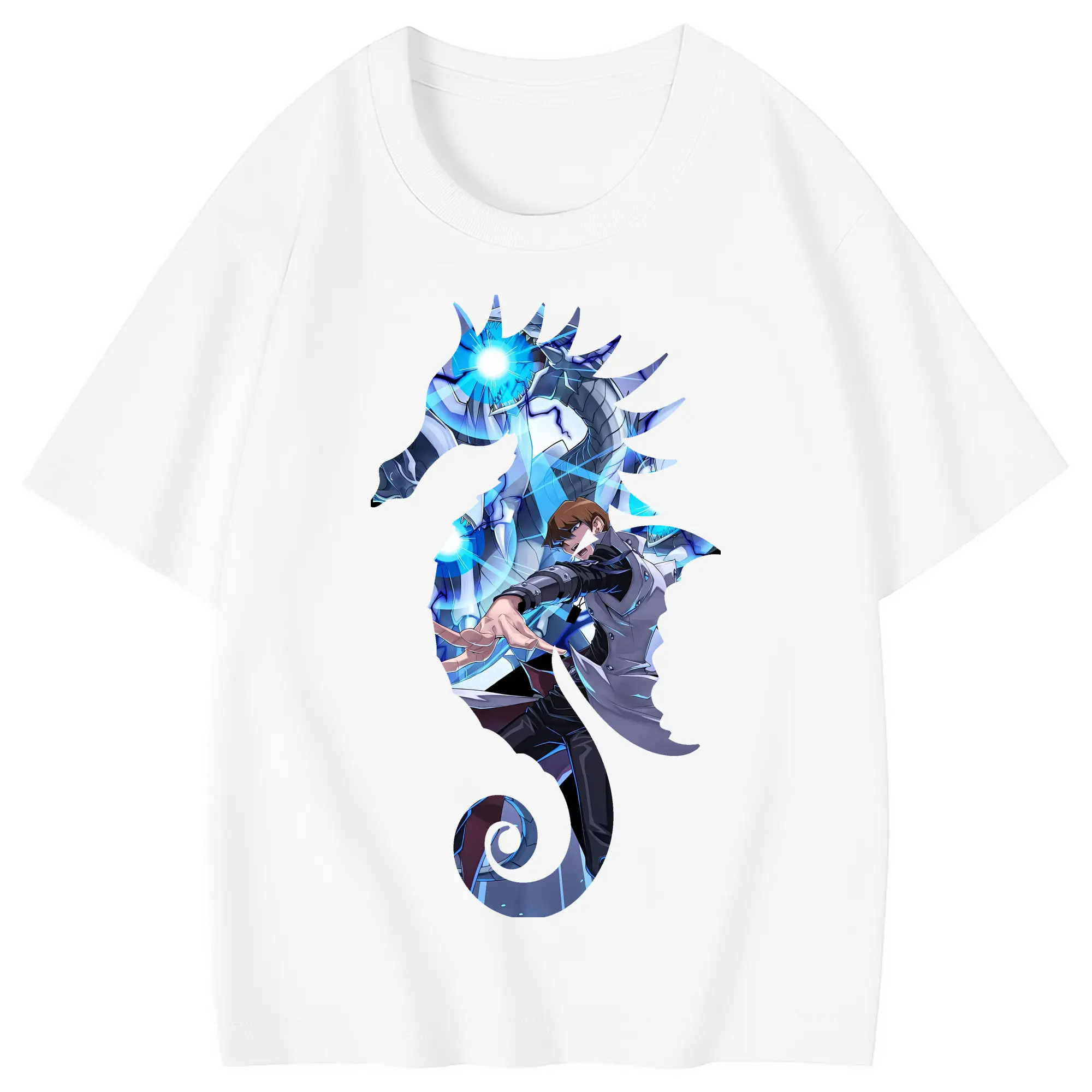 遊☆戯☆王 グッズ,海馬瀬人 - 綿100％ キッズTシャツ ・ フロントプリント ・ 快適 通気性 ・ スポーツ カジュアル 散歩用