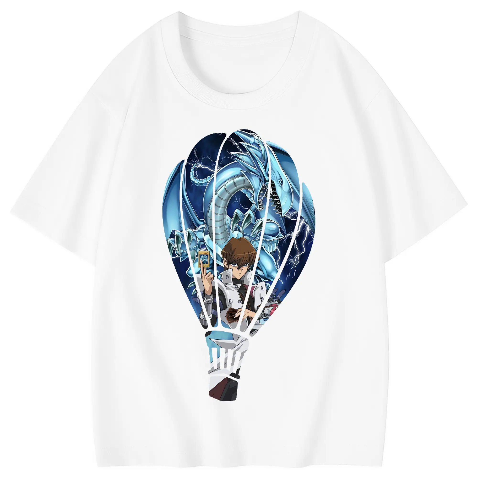 遊☆戯☆王 グッズ,海馬瀬人 - 綿100％ キッズTシャツ ・ フロントプリント ・ 快適 通気性 ・ スポーツ カジュアル 散歩用