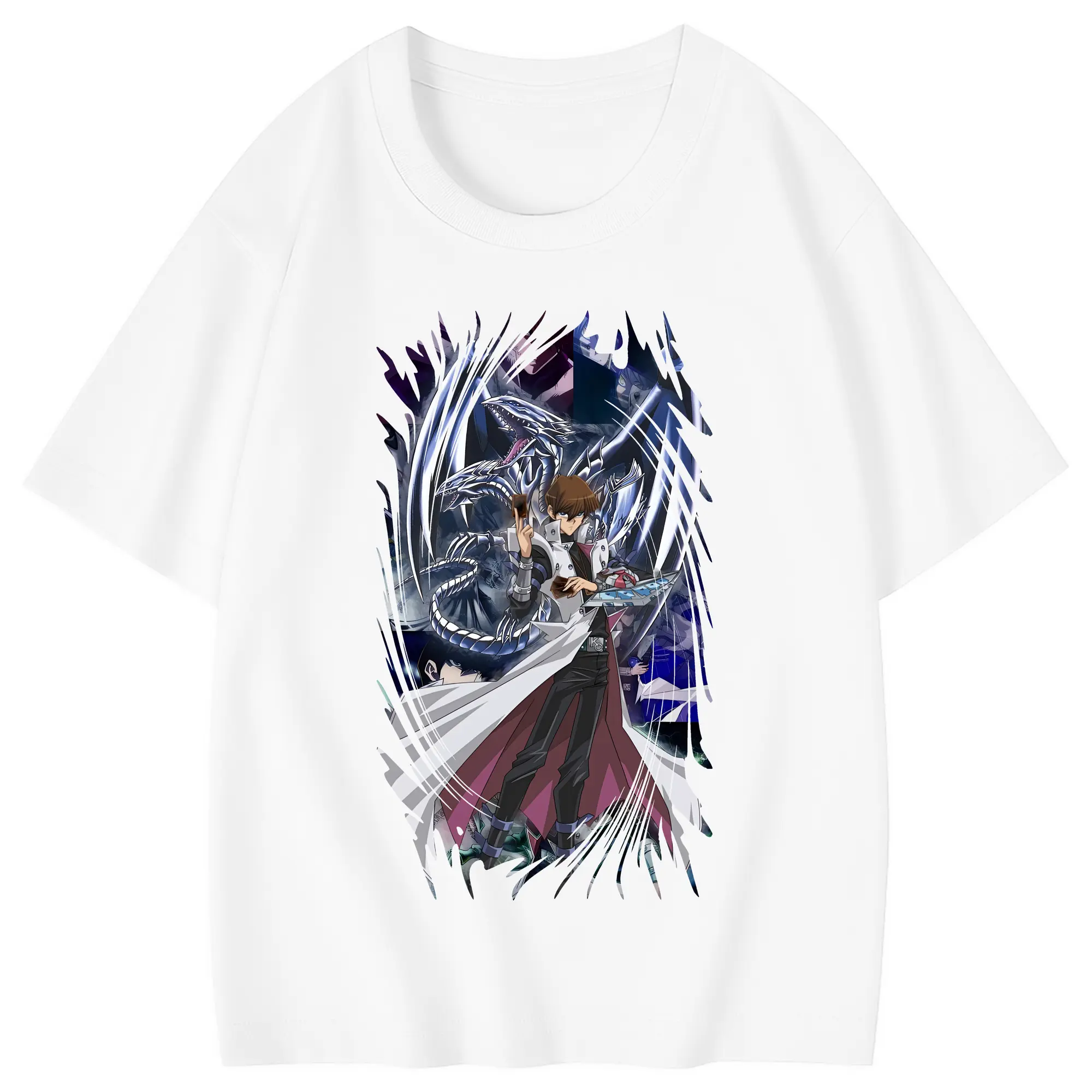 遊☆戯☆王 グッズ,海馬瀬人 - 綿100％ キッズTシャツ ・ フロントプリント ・ 快適 通気性 ・ スポーツ カジュアル 散歩用