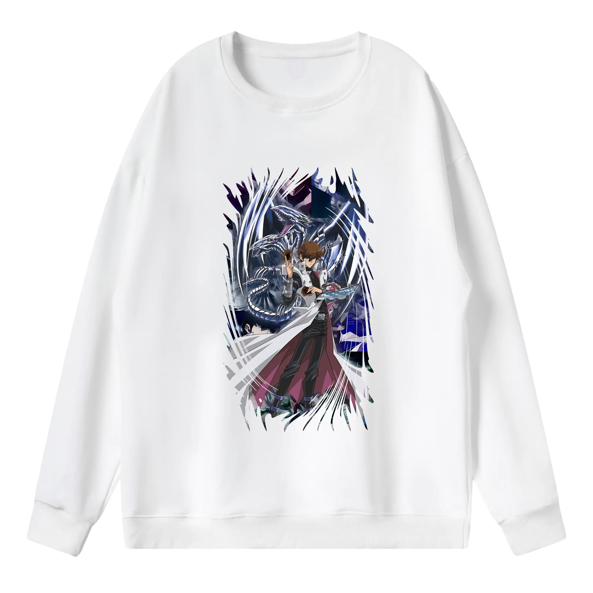 遊☆戯☆王 グッズ,海馬瀬人 - 薄手 クルーネック スウェット 裏毛260g · ポリエステル 春秋向け カジュアル 男女兼用 · トレーナー デイリー スポーツ 散歩に最適