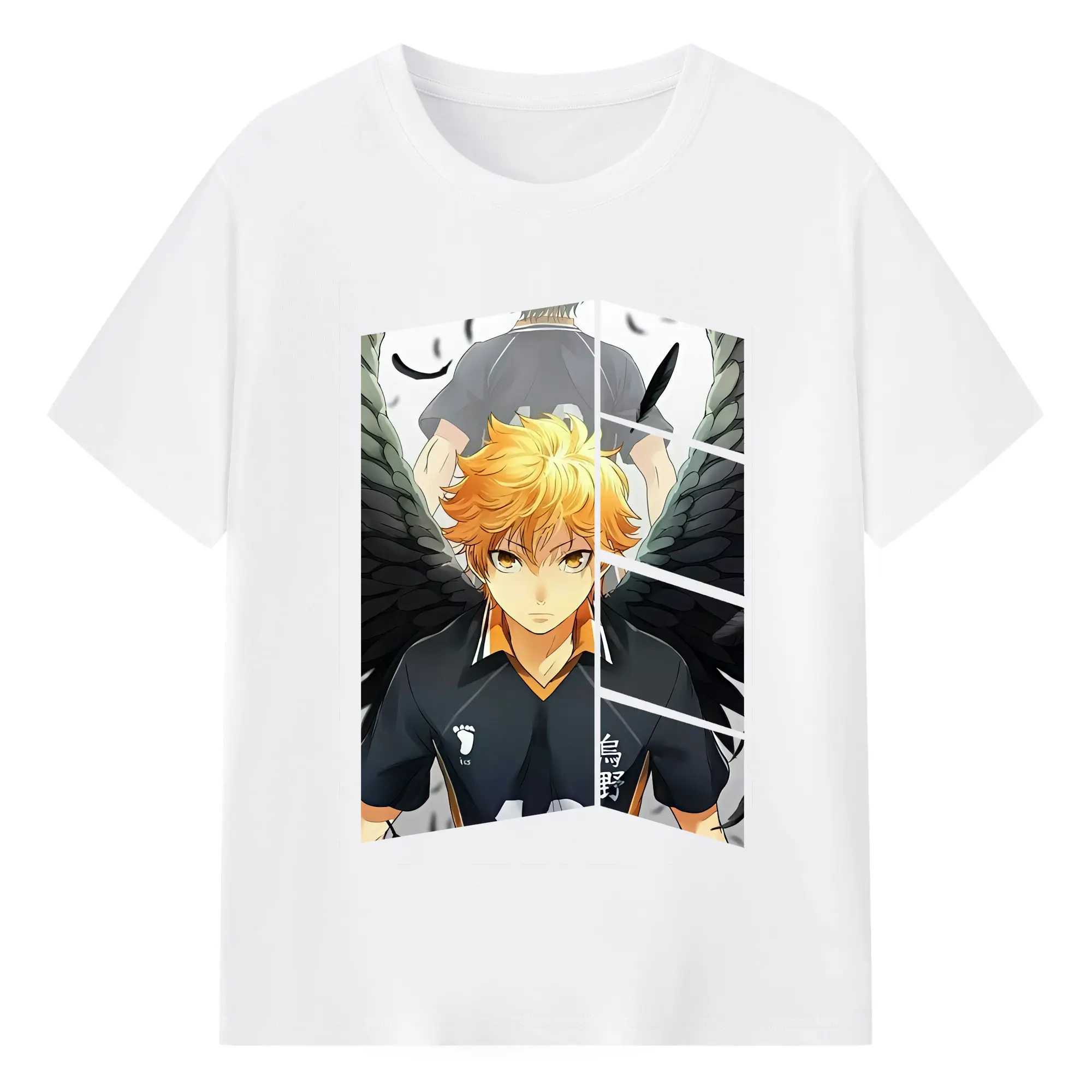 ハイキュー!! グッズ,日向翔陽 - 綿100％ 半袖Tシャツ ・ フロントプリント ・ 快適 通気性 ・ 日常使い 散歩 スポーツ用