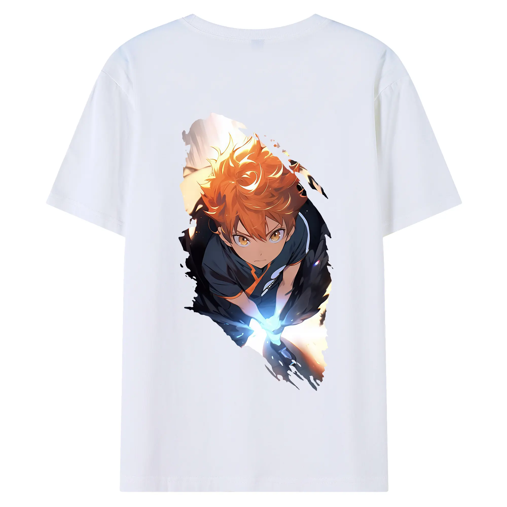 ハイキュー!! グッズ,日向翔陽 - 綿100％ 半袖Tシャツ ・ バックプリント ・ 快適 通気性 ・ 日常使い 散歩 スポーツ用