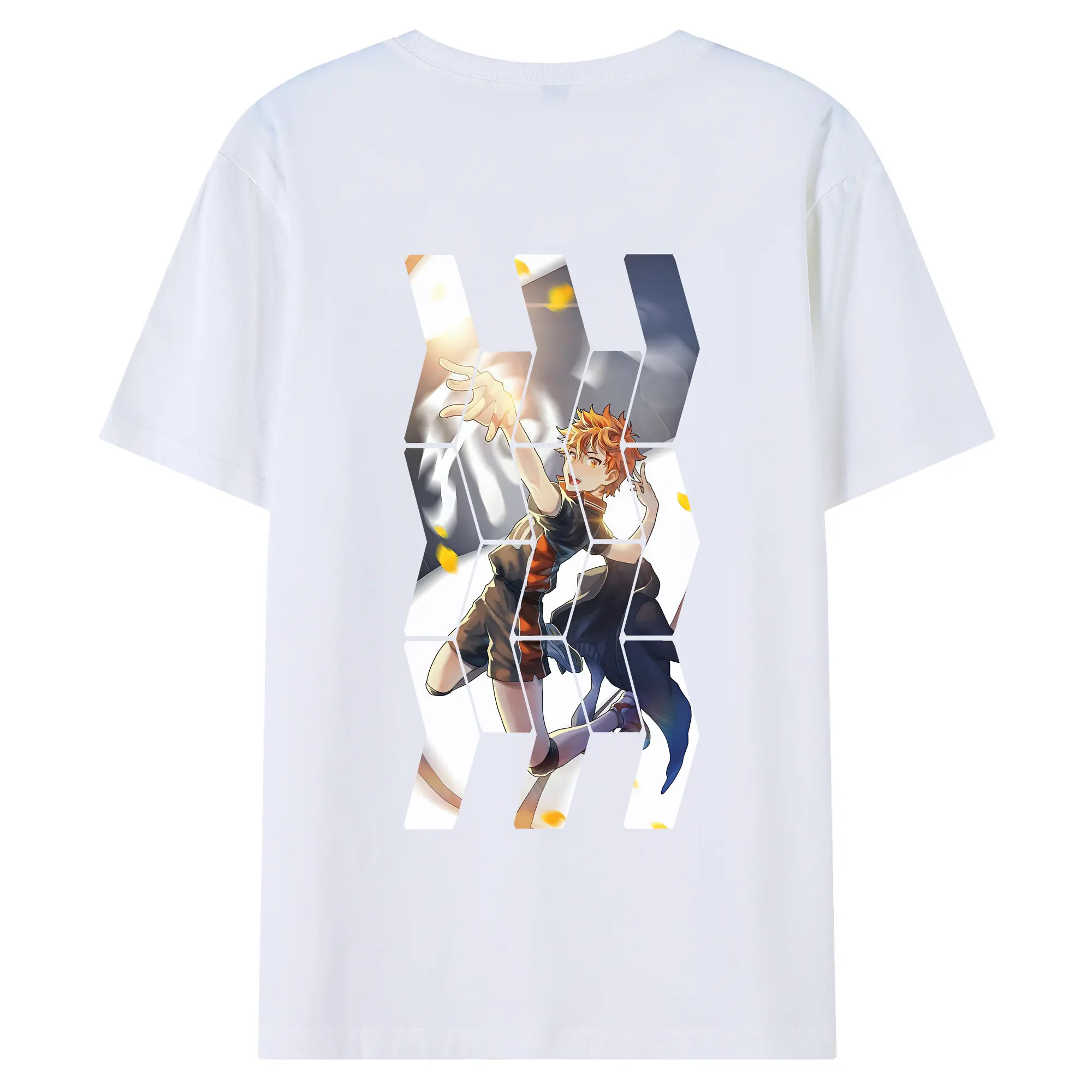 ハイキュー!! グッズ,日向翔陽 - 綿100％ 半袖Tシャツ ・ バックプリント ・ 快適 通気性 ・ 日常使い 散歩 スポーツ用