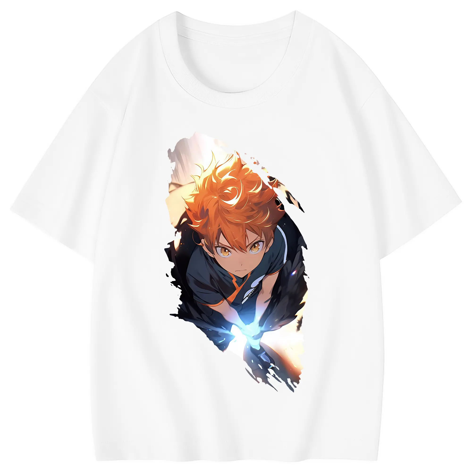 ハイキュー!! グッズ,日向翔陽 - 綿100％ キッズTシャツ ・ フロントプリント ・ 快適 通気性 ・ スポーツ カジュアル 散歩用