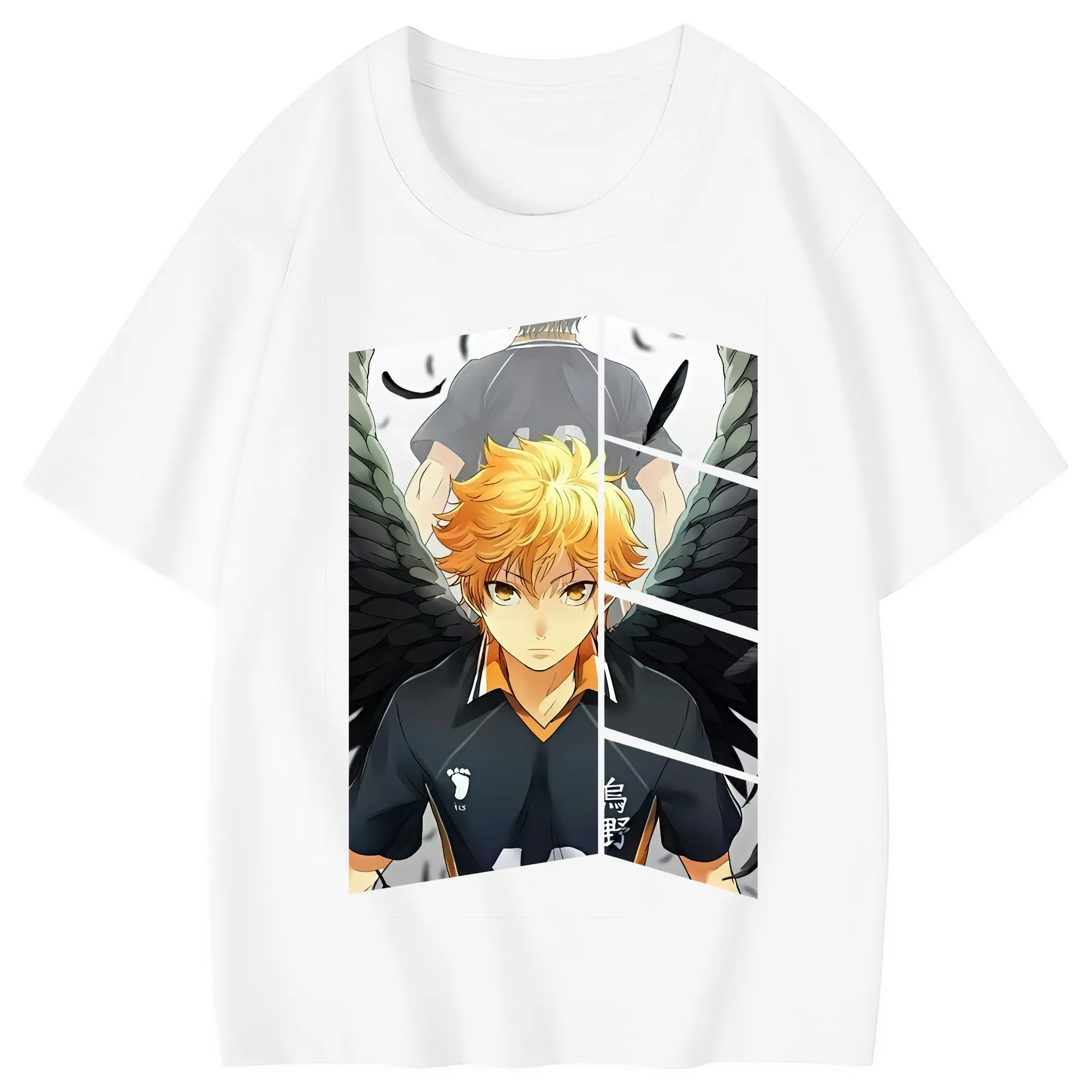 ハイキュー!! グッズ,日向翔陽 - 綿100％ キッズTシャツ ・ フロントプリント ・ 快適 通気性 ・ スポーツ カジュアル 散歩用