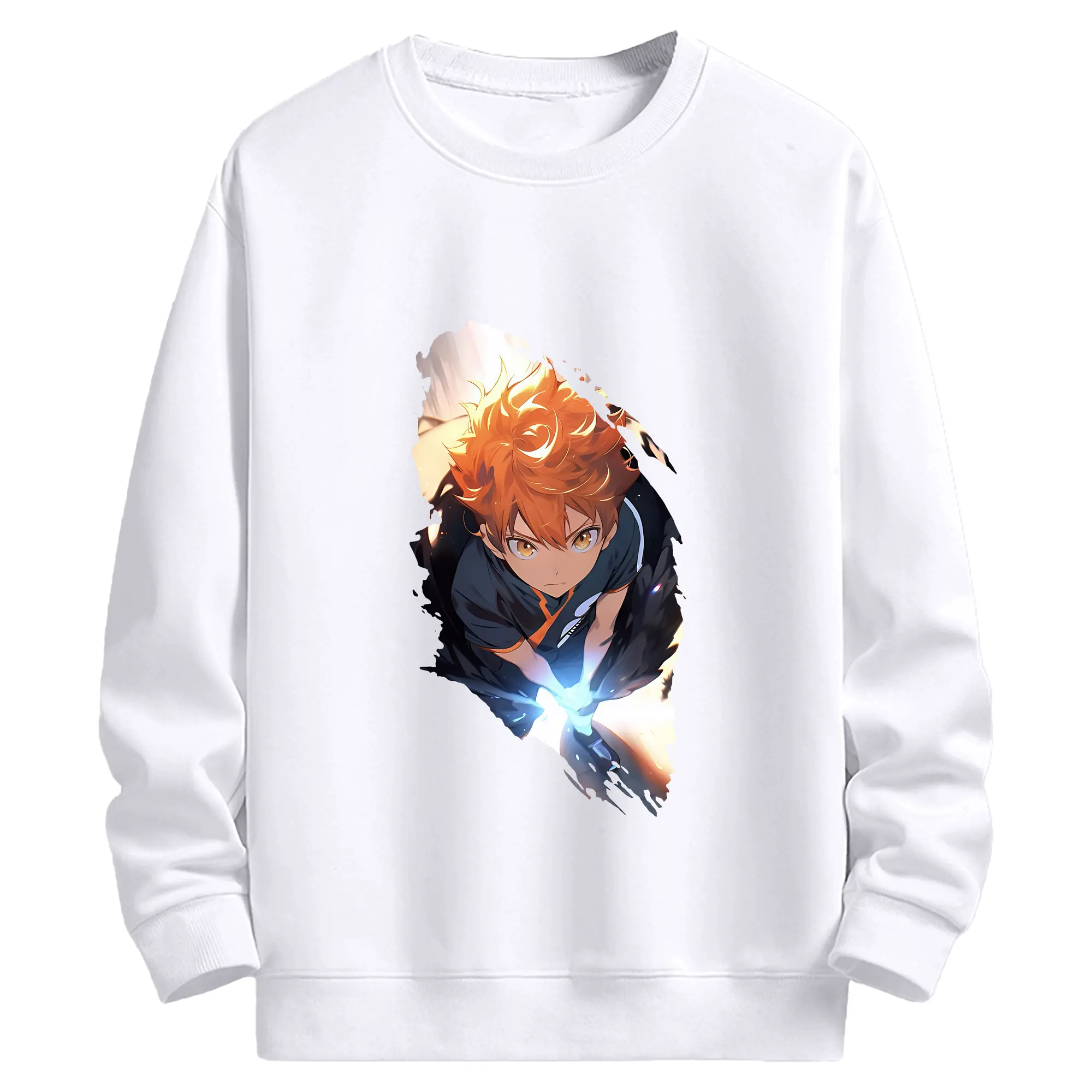 ハイキュー!! グッズ,日向翔陽 - 高品質 クルーネック スウェット ・ コットン59％ ポリエステル41％ ・ ユニセックス 長袖 トレーナー ・ カジュアル デイリー スポーツ 散歩用