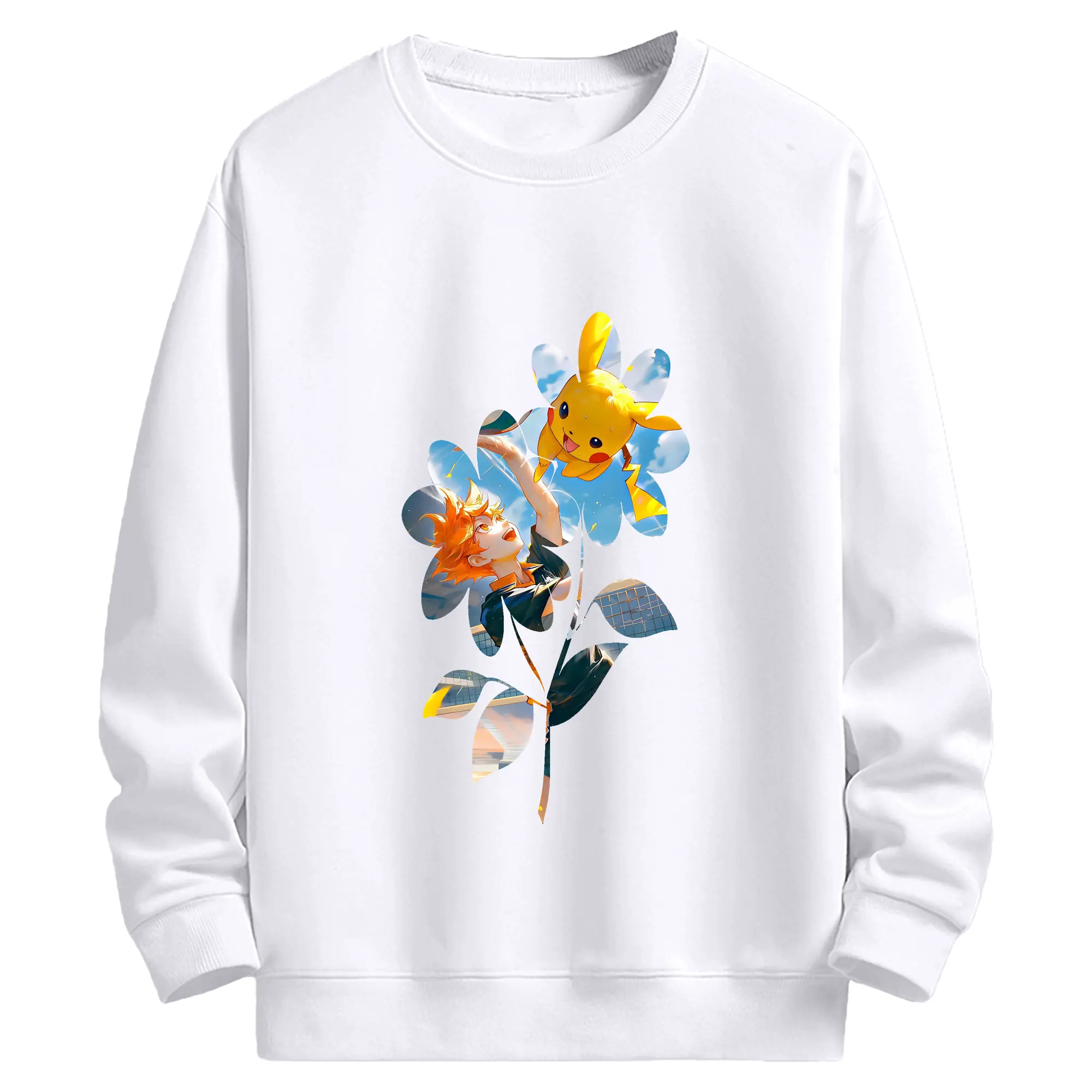 ハイキュー!! グッズ,日向翔陽 - 高品質 クルーネック スウェット ・ コットン59％ ポリエステル41％ ・ ユニセックス 長袖 トレーナー ・ カジュアル デイリー スポーツ 散歩用