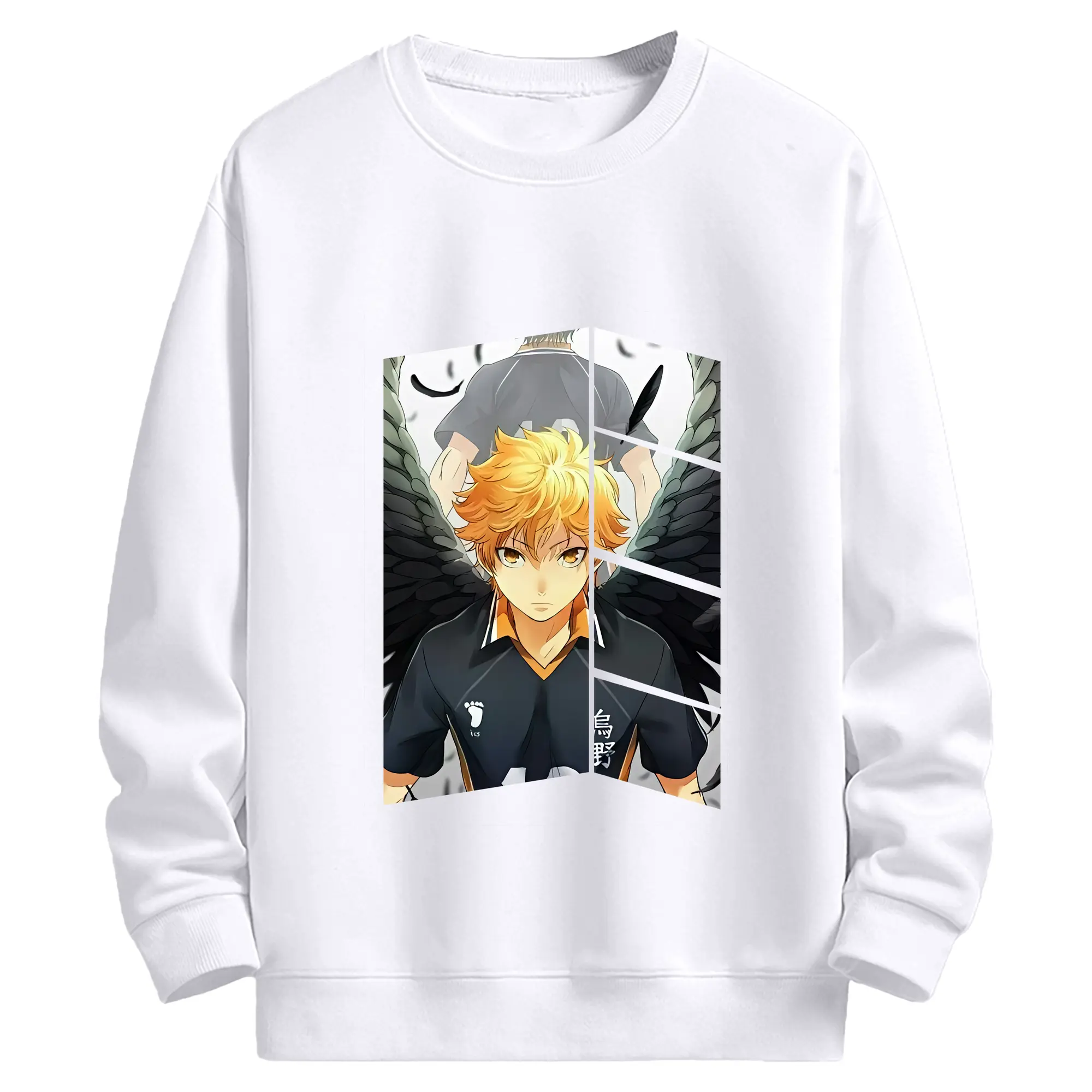 ハイキュー!! グッズ,日向翔陽 - 高品質 クルーネック スウェット ・ コットン59％ ポリエステル41％ ・ ユニセックス 長袖 トレーナー ・ カジュアル デイリー スポーツ 散歩用