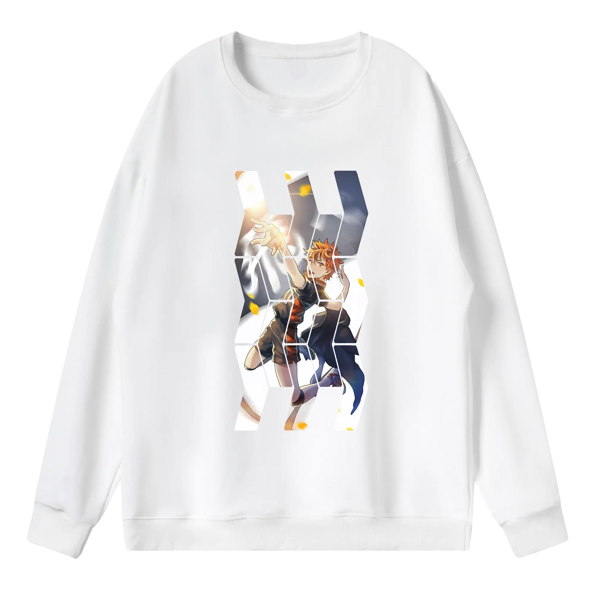 ハイキュー!! グッズ,日向翔陽 - 薄手 クルーネック スウェット 裏毛260g · ポリエステル 春秋向け カジュアル 男女兼用 · トレーナー デイリー スポーツ 散歩に最適