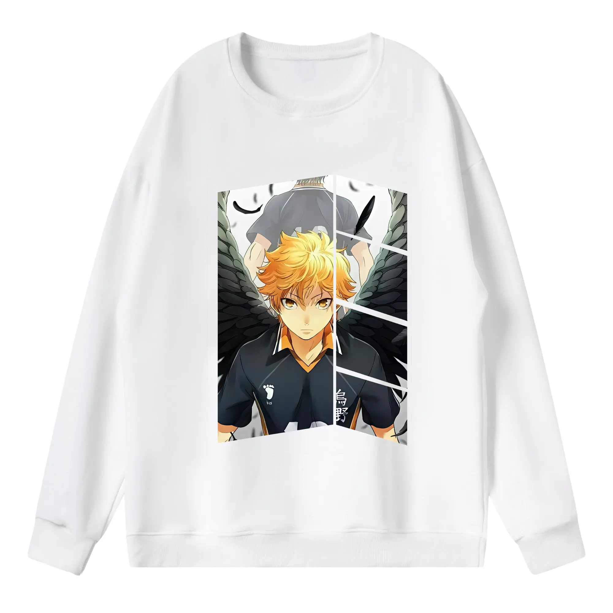 ハイキュー!! グッズ,日向翔陽 - 薄手 クルーネック スウェット 裏毛260g · ポリエステル 春秋向け カジュアル 男女兼用 · トレーナー デイリー スポーツ 散歩に最適