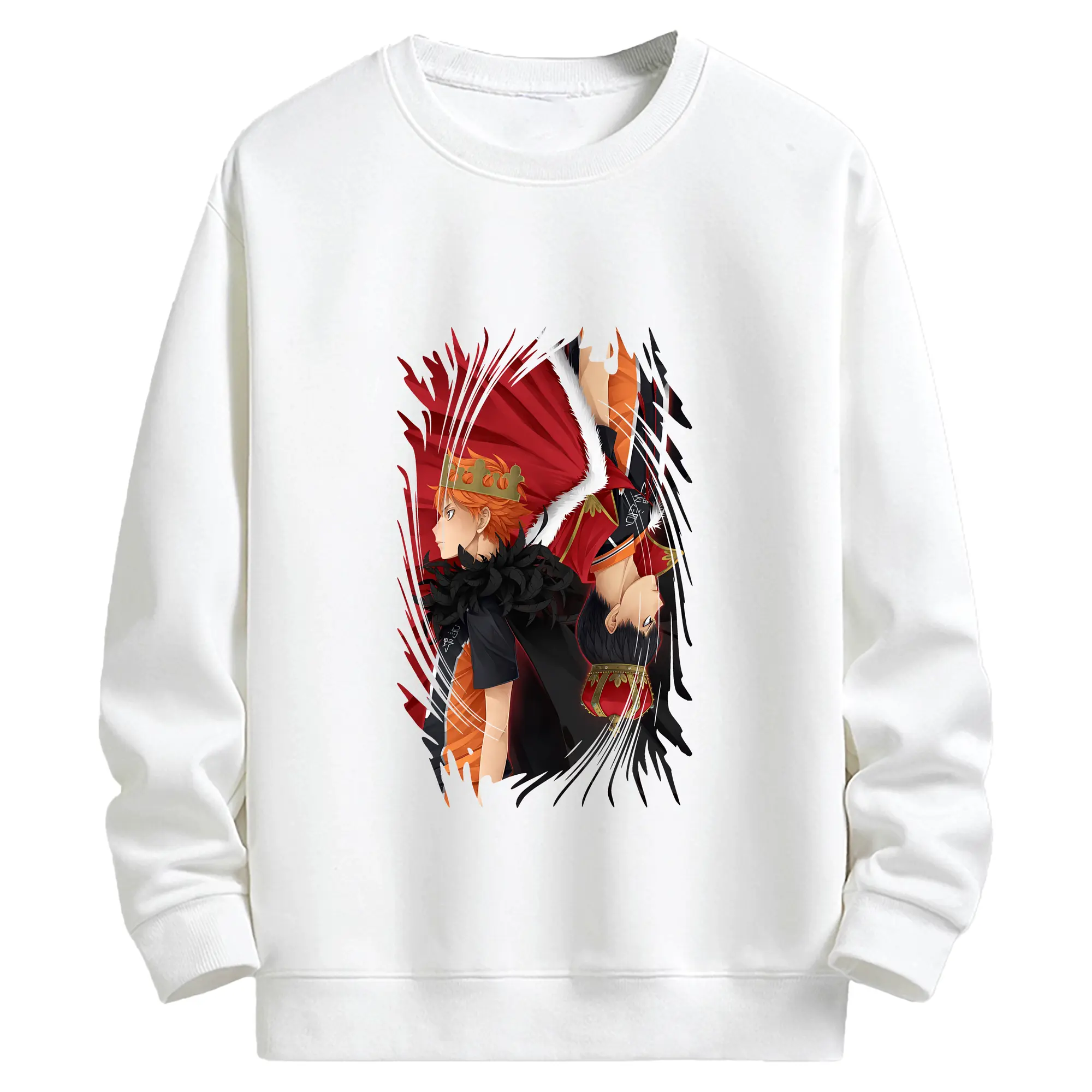 ハイキュー!! グッズ,日向翔陽 - キッズ クルーネックスウェットシャツ ・ フロントプリント ・ 綿80％ ポリエステル20％ ・ 快適 通学 スポーツ 日常使い お散歩用