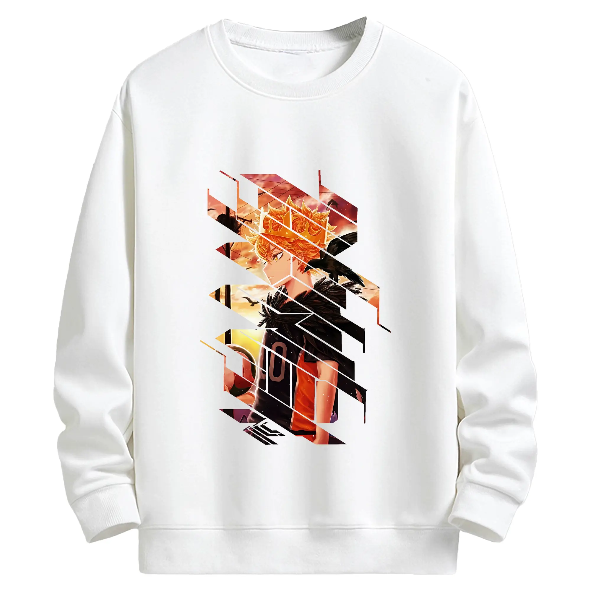 ハイキュー!! グッズ,日向翔陽 - キッズ クルーネックスウェットシャツ ・ フロントプリント ・ 綿80％ ポリエステル20％ ・ 快適 通学 スポーツ 日常使い お散歩用