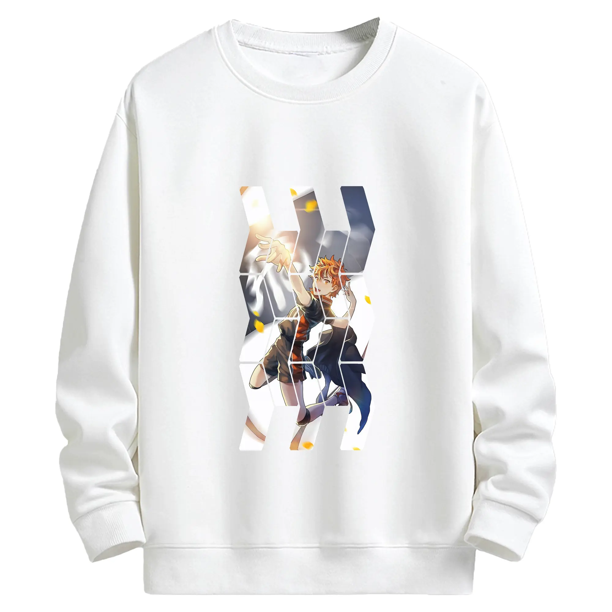 ハイキュー!! グッズ,日向翔陽 - キッズ クルーネックスウェットシャツ ・ フロントプリント ・ 綿80％ ポリエステル20％ ・ 快適 通学 スポーツ 日常使い お散歩用