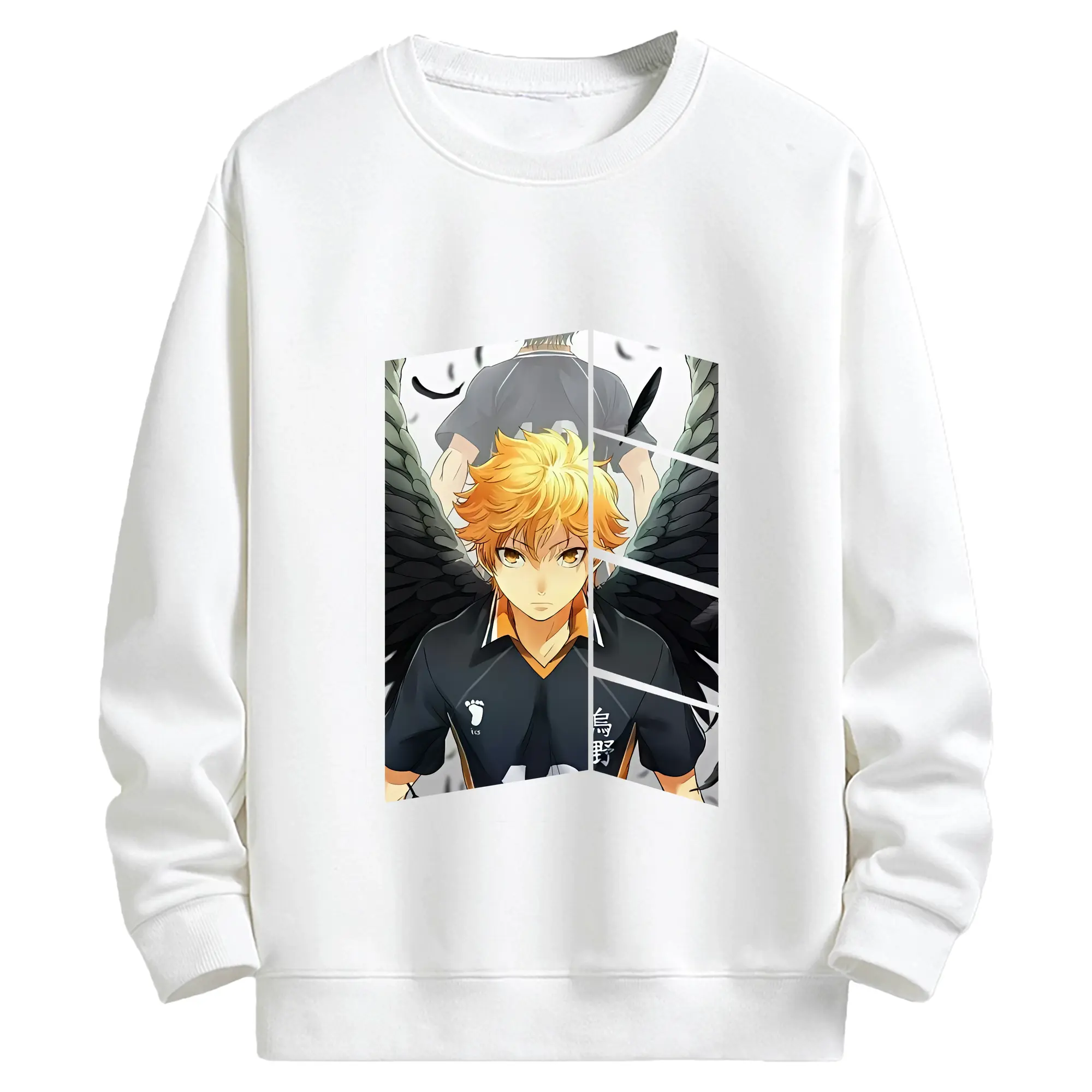 ハイキュー!! グッズ,日向翔陽 - キッズ クルーネックスウェットシャツ ・ フロントプリント ・ 綿80％ ポリエステル20％ ・ 快適 通学 スポーツ 日常使い お散歩用