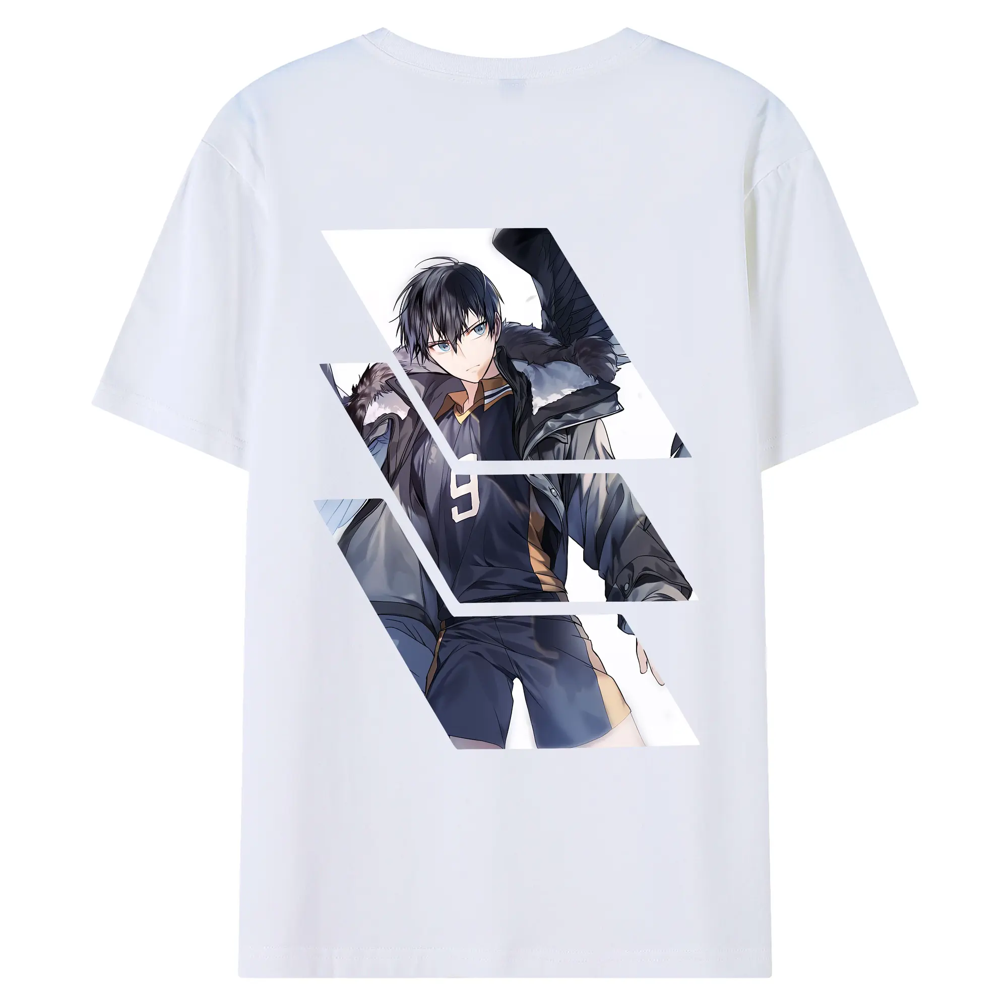 ハイキュー!! グッズ,影山飛雄 - 綿100％ 半袖Tシャツ ・ バックプリント ・ 快適 通気性 ・ 日常使い 散歩 スポーツ用