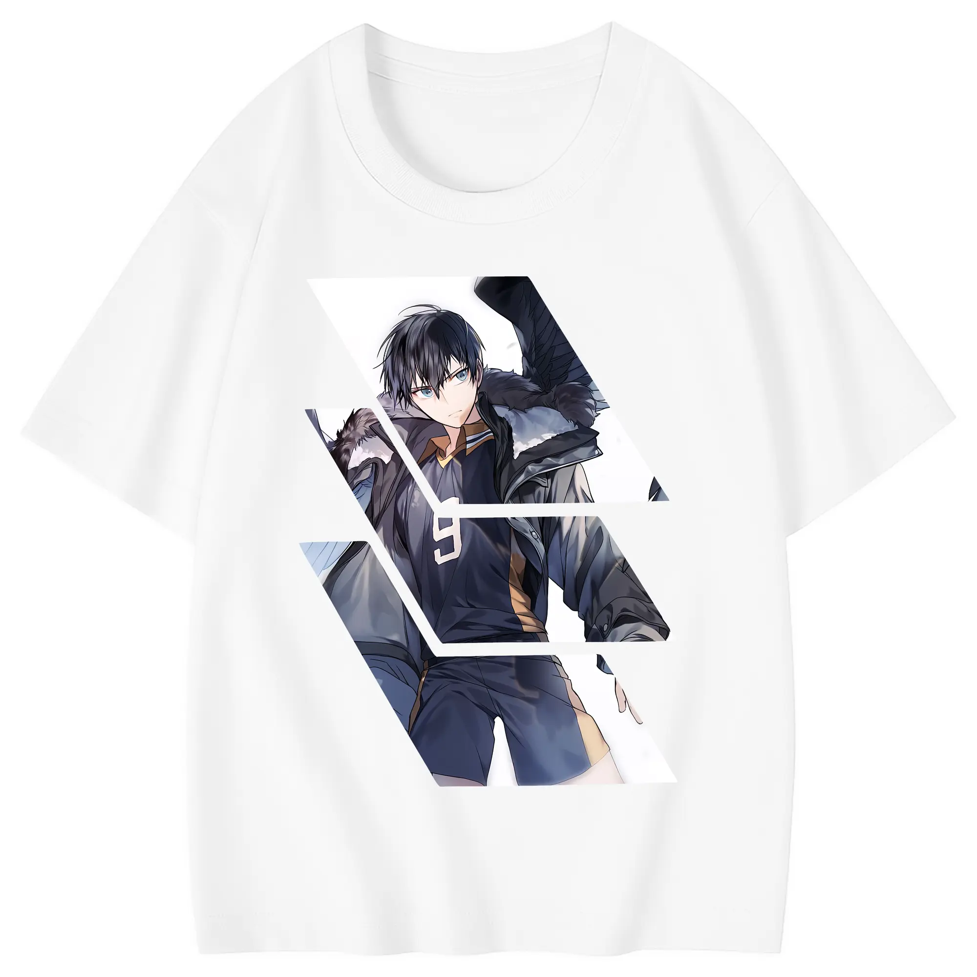 ハイキュー!! グッズ,影山飛雄 - 綿100％ キッズTシャツ ・ フロントプリント ・ 快適 通気性 ・ スポーツ カジュアル 散歩用