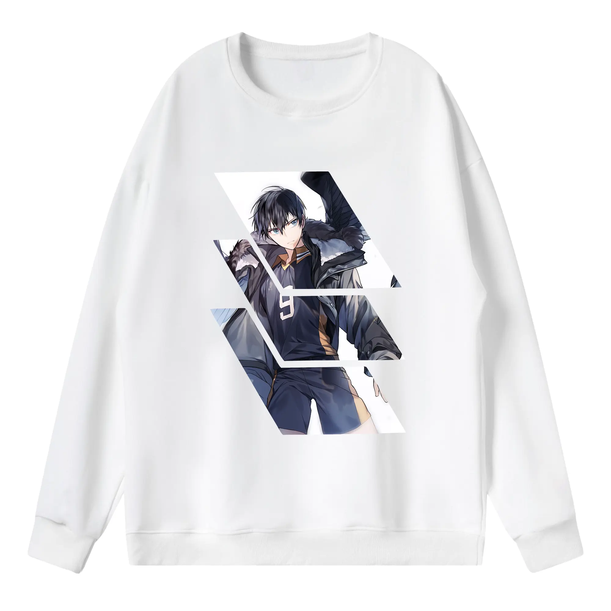 ハイキュー!! グッズ,影山飛雄 - 薄手 クルーネック スウェット 裏毛260g · ポリエステル 春秋向け カジュアル 男女兼用 · トレーナー デイリー スポーツ 散歩に最適