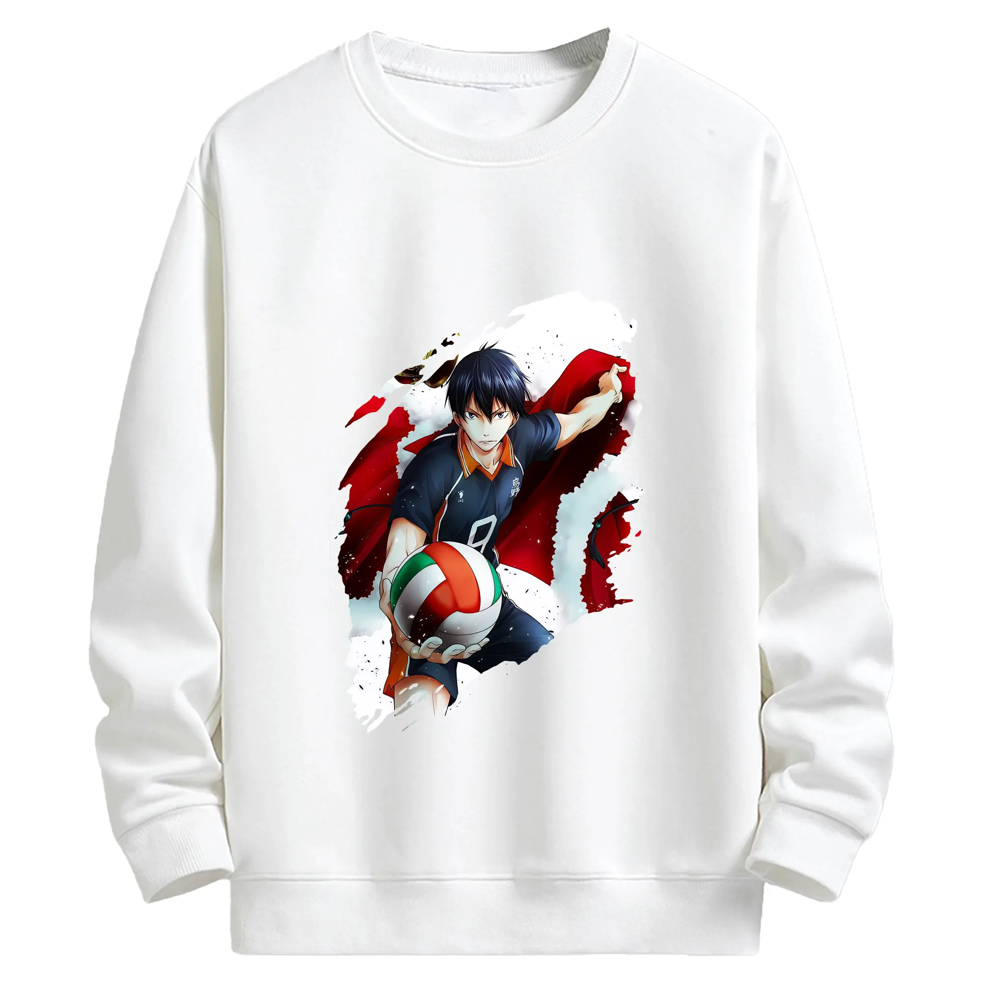 ハイキュー!! グッズ,影山飛雄 - キッズ クルーネックスウェットシャツ ・ フロントプリント ・ 綿80％ ポリエステル20％ ・ 快適 通学 スポーツ 日常使い お散歩用