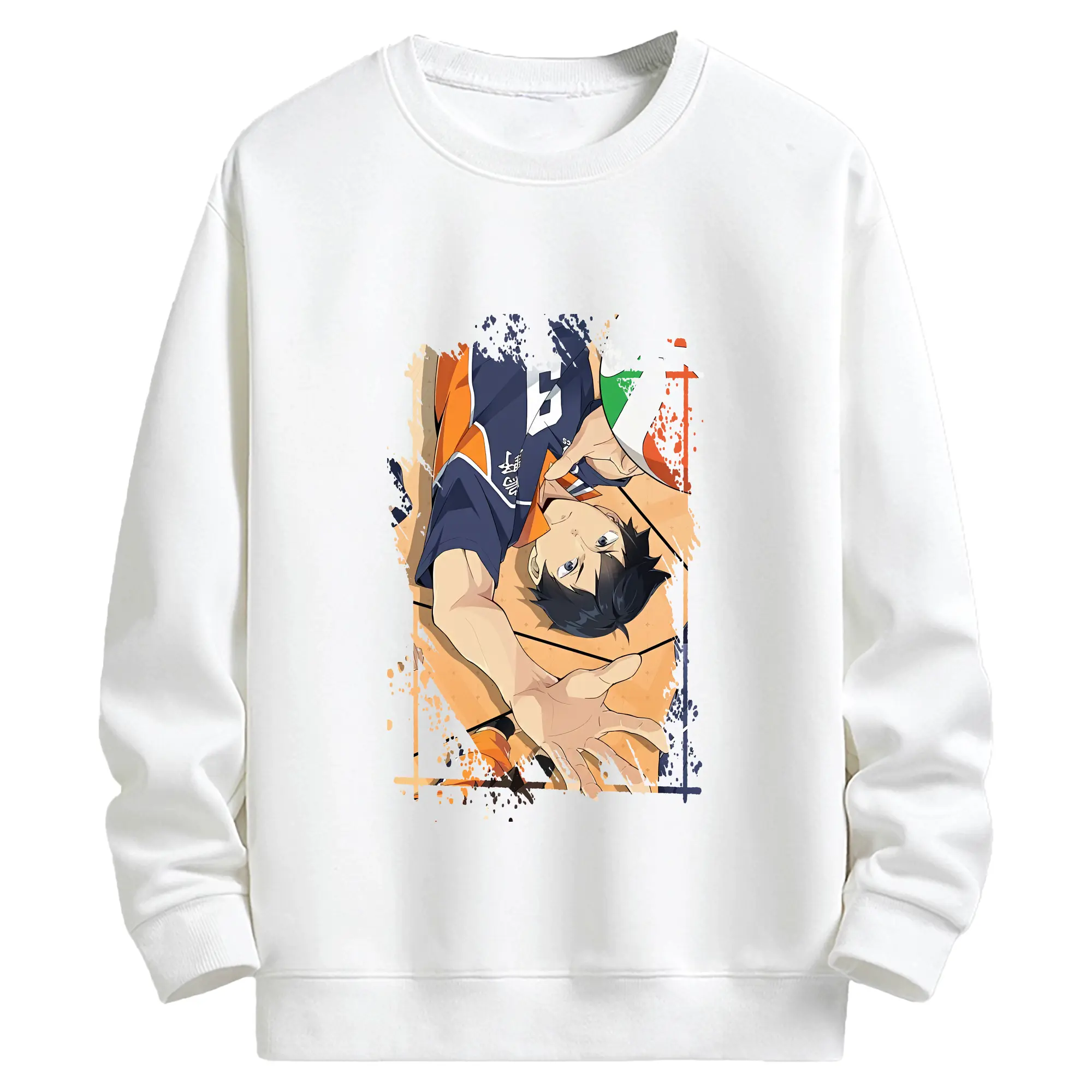 ハイキュー!! グッズ,影山飛雄 - キッズ クルーネックスウェットシャツ ・ フロントプリント ・ 綿80％ ポリエステル20％ ・ 快適 通学 スポーツ 日常使い お散歩用