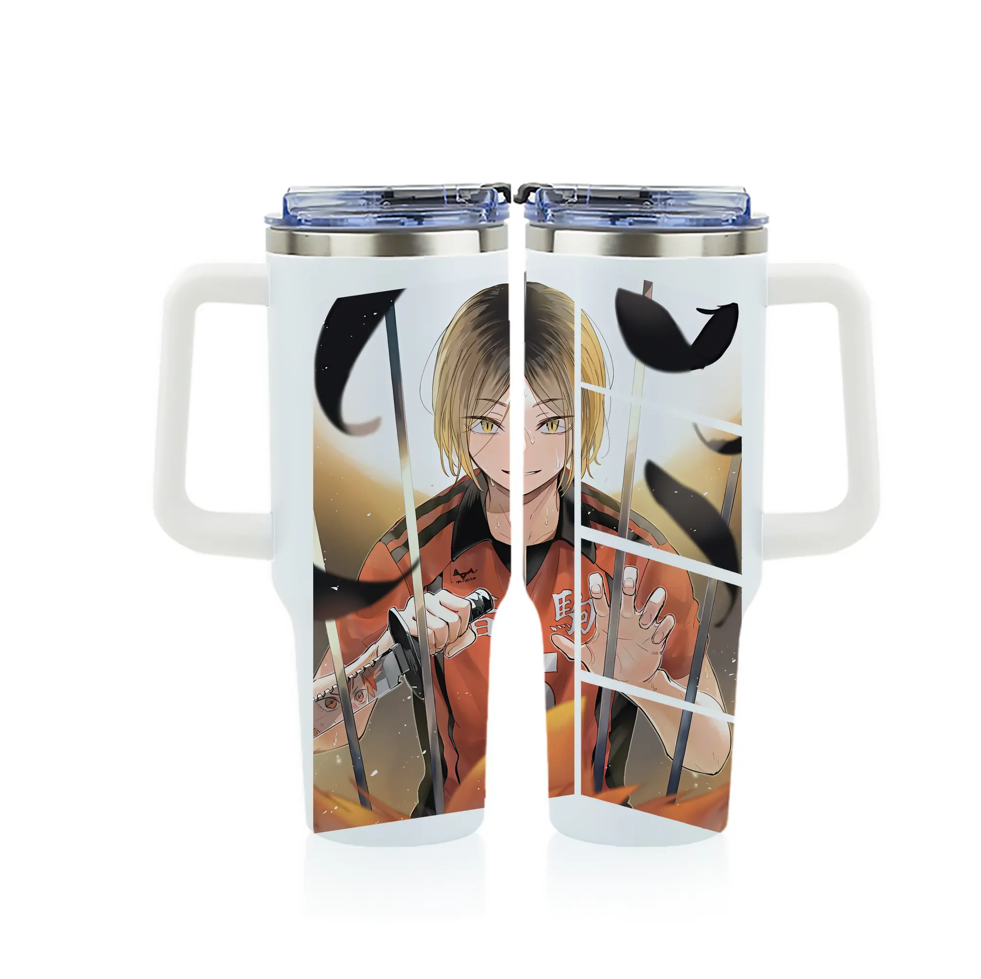 1200mL フルプリント車用タンブラー ・ 304ステンレス 内側 ・ 201ステンレス 外側 ・ 保温 保冷 ・ 通勤 ドライブ アウトドア用