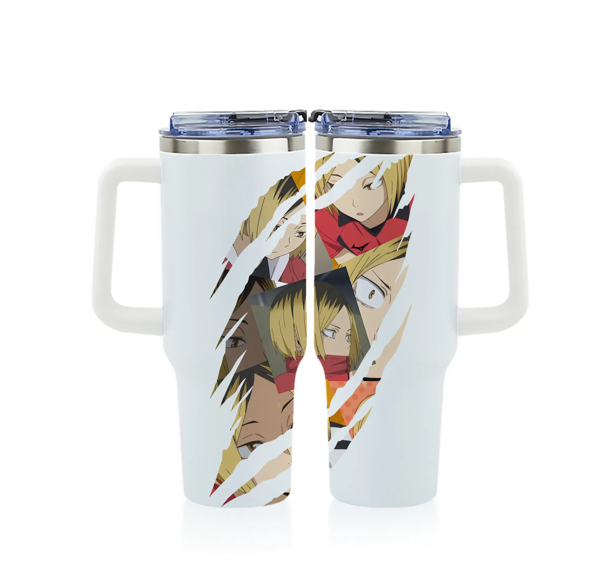 1200mL フルプリント車用タンブラー ・ 304ステンレス 内側 ・ 201ステンレス 外側 ・ 保温 保冷 ・ 通勤 ドライブ アウトドア用