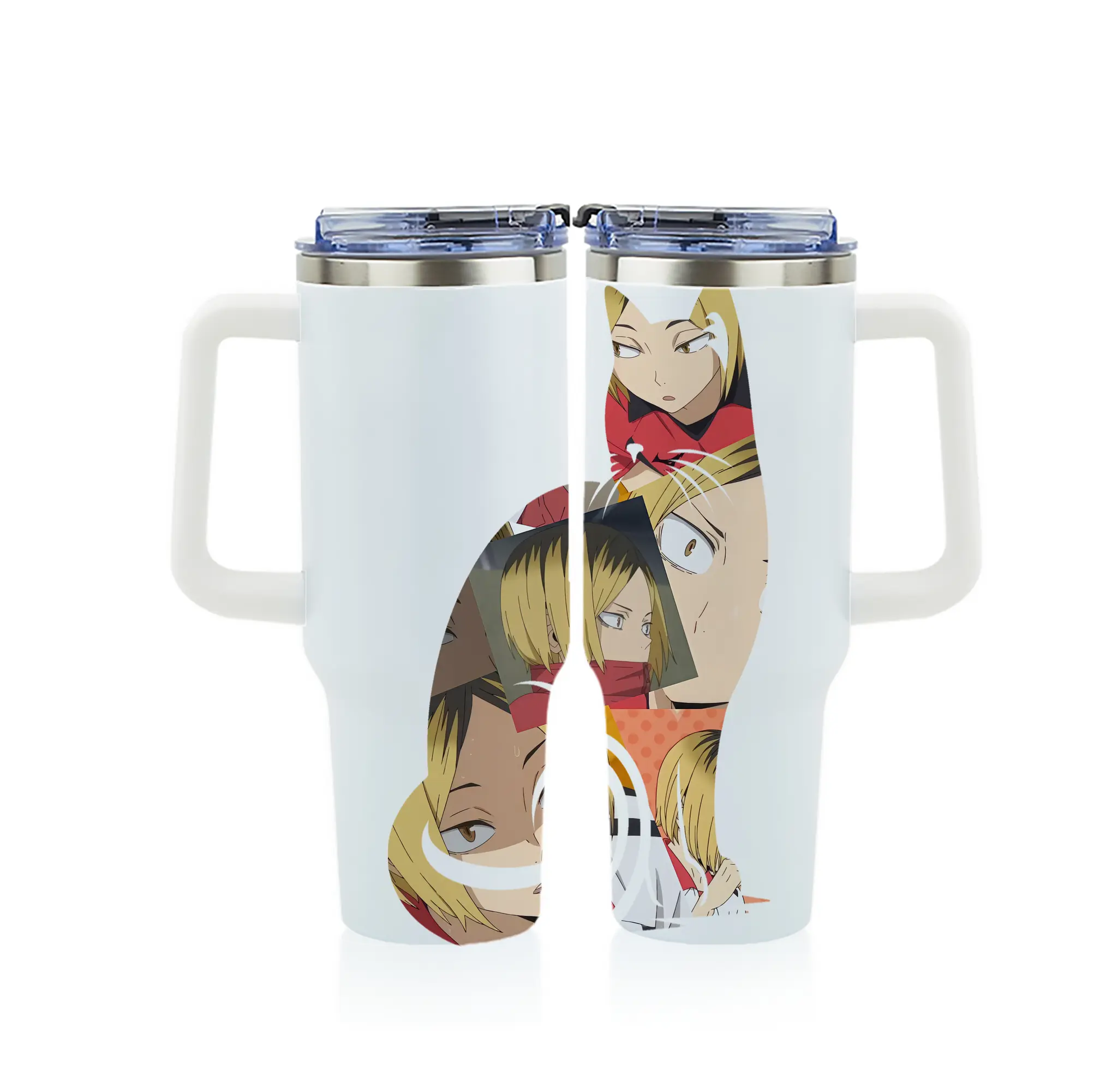 1200mL フルプリント車用タンブラー ・ 304ステンレス 内側 ・ 201ステンレス 外側 ・ 保温 保冷 ・ 通勤 ドライブ アウトドア用