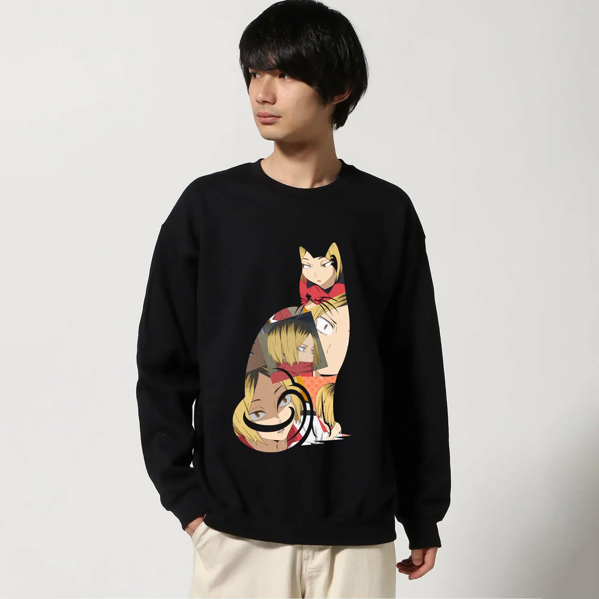 高品質 クルーネック スウェット ・ コットン59％ ポリエステル41％ ・ ユニセックス 長袖 トレーナー ・ カジュアル デイリー スポーツ 散歩用