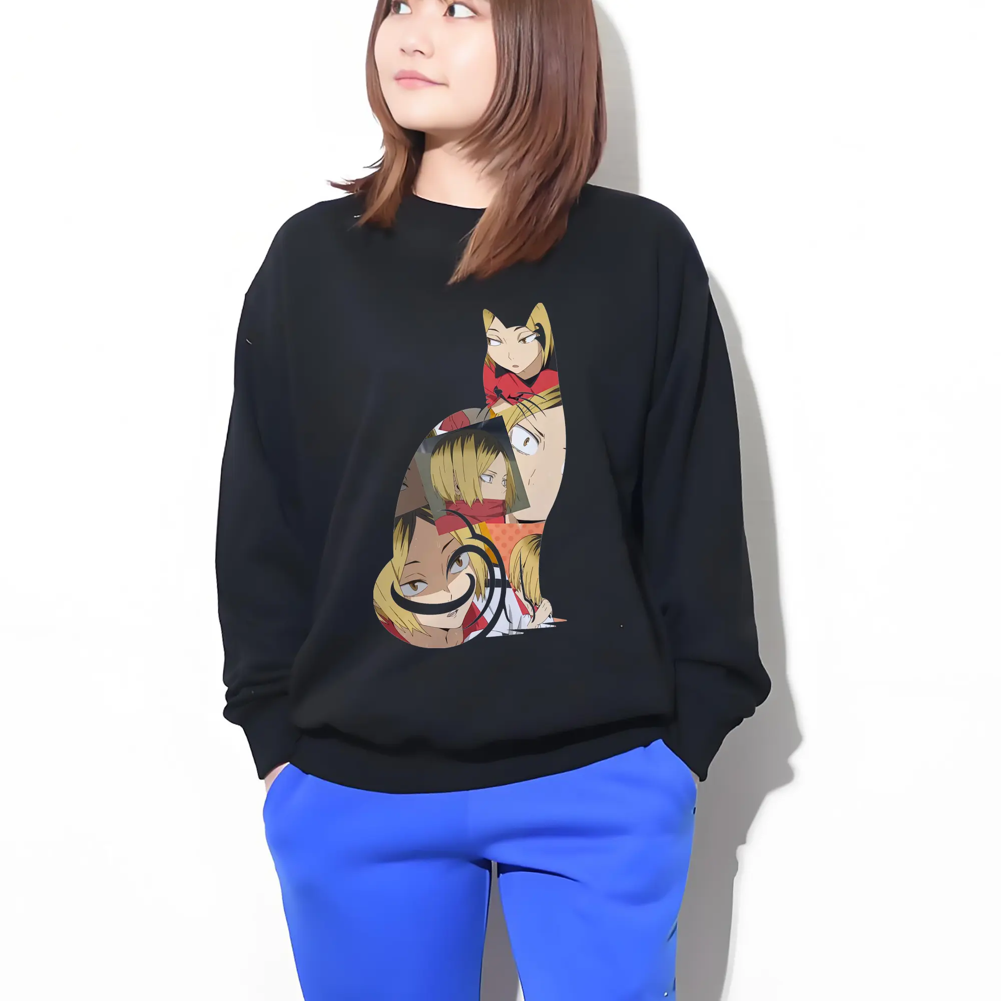 高品質 クルーネック スウェット ・ コットン59％ ポリエステル41％ ・ ユニセックス 長袖 トレーナー ・ カジュアル デイリー スポーツ 散歩用