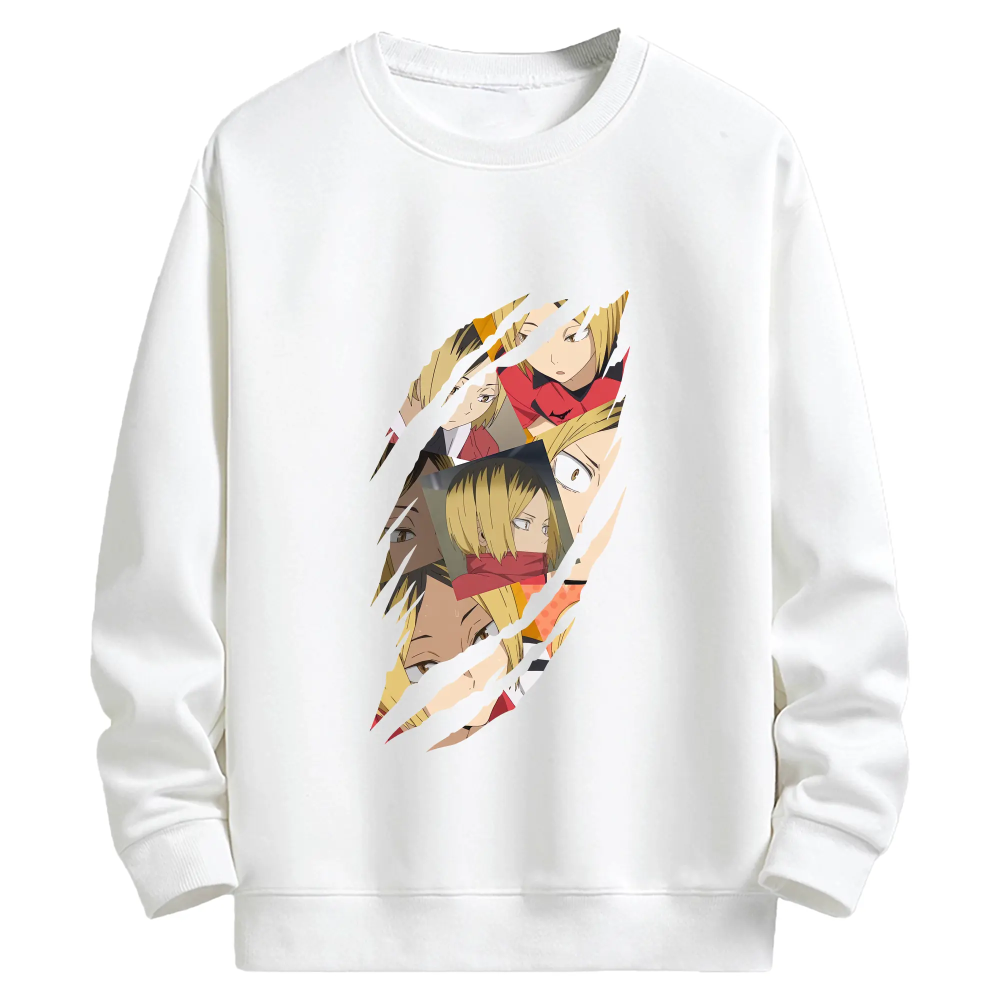 キッズ クルーネックスウェットシャツ ・ フロントプリント ・ 綿80％ ポリエステル20％ ・ 快適 通学 スポーツ 日常使い お散歩用