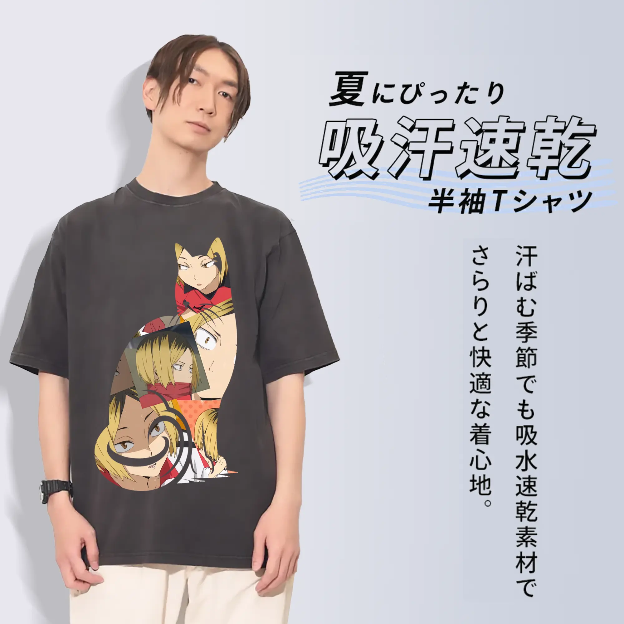 綿100％ ヴィンテージ風 半袖Tシャツ ・ フロントプリント ・ 柔らか肌触り ・ 通気性 快適 ・ スポーツ カジュアル 外出用