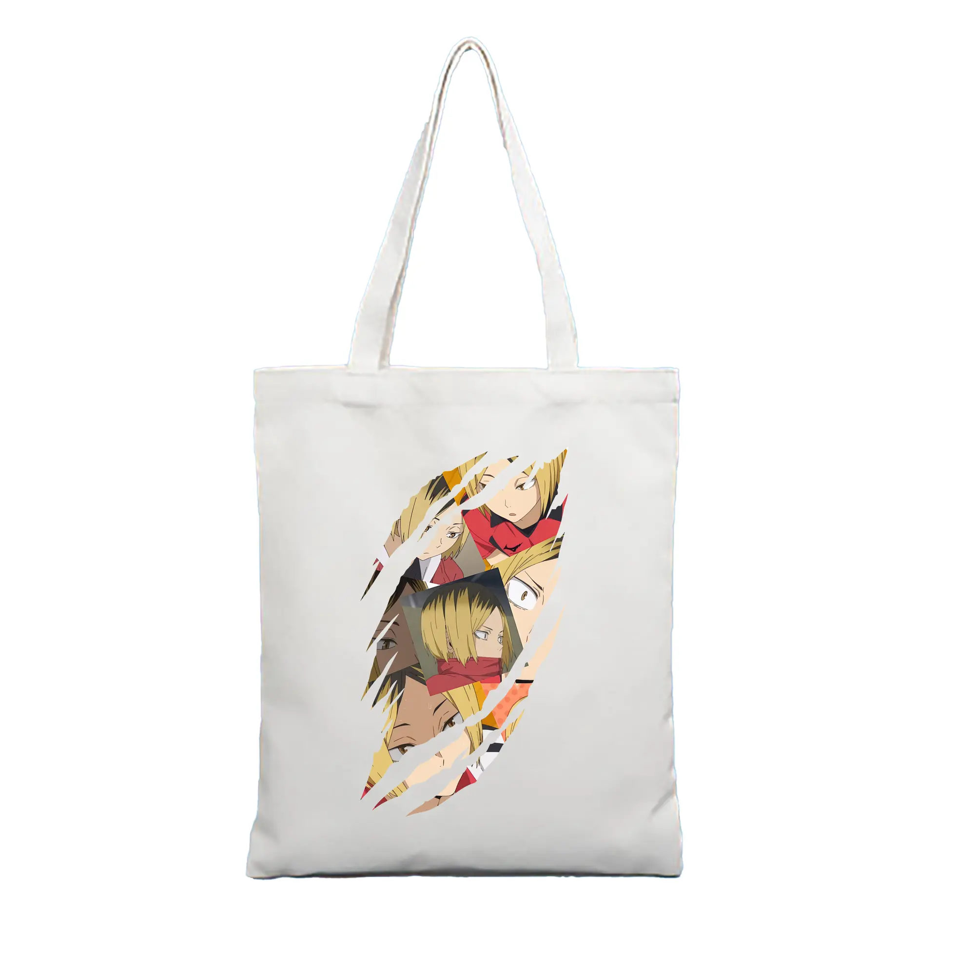 縦型キャンバス手提げバッグ（トートバッグ） ・ キャンバス素材 ・ ショッピング用 ・ 軽量 丈夫 お手入れ簡単