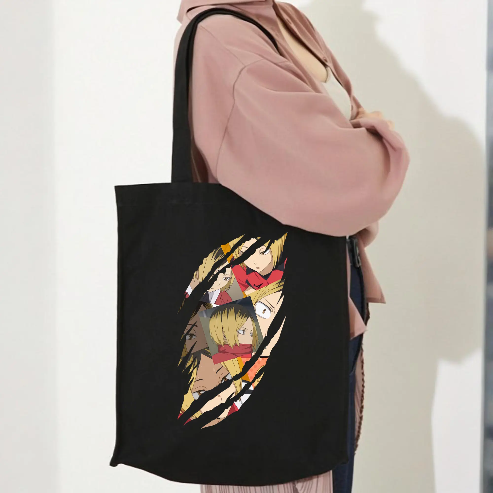 縦型キャンバス手提げバッグ（トートバッグ） ・ キャンバス素材 ・ ショッピング用 ・ 軽量 丈夫 お手入れ簡単