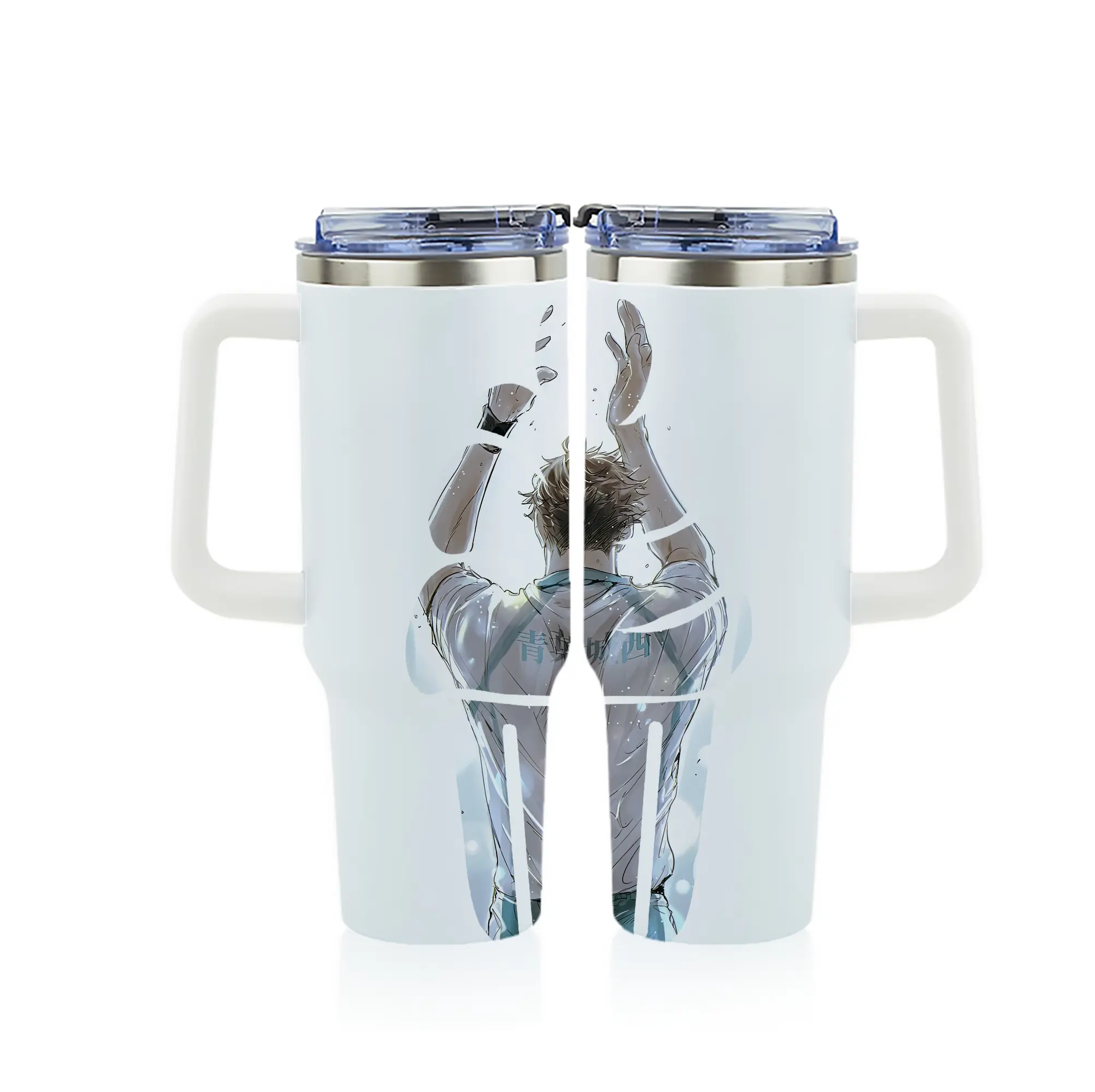 ハイキュー!! グッズ,及川徹 - 1200mL フルプリント車用タンブラー ・ 304ステンレス 内側 ・ 201ステンレス 外側 ・ 保温 保冷 ・ 通勤 ドライブ アウトドア用