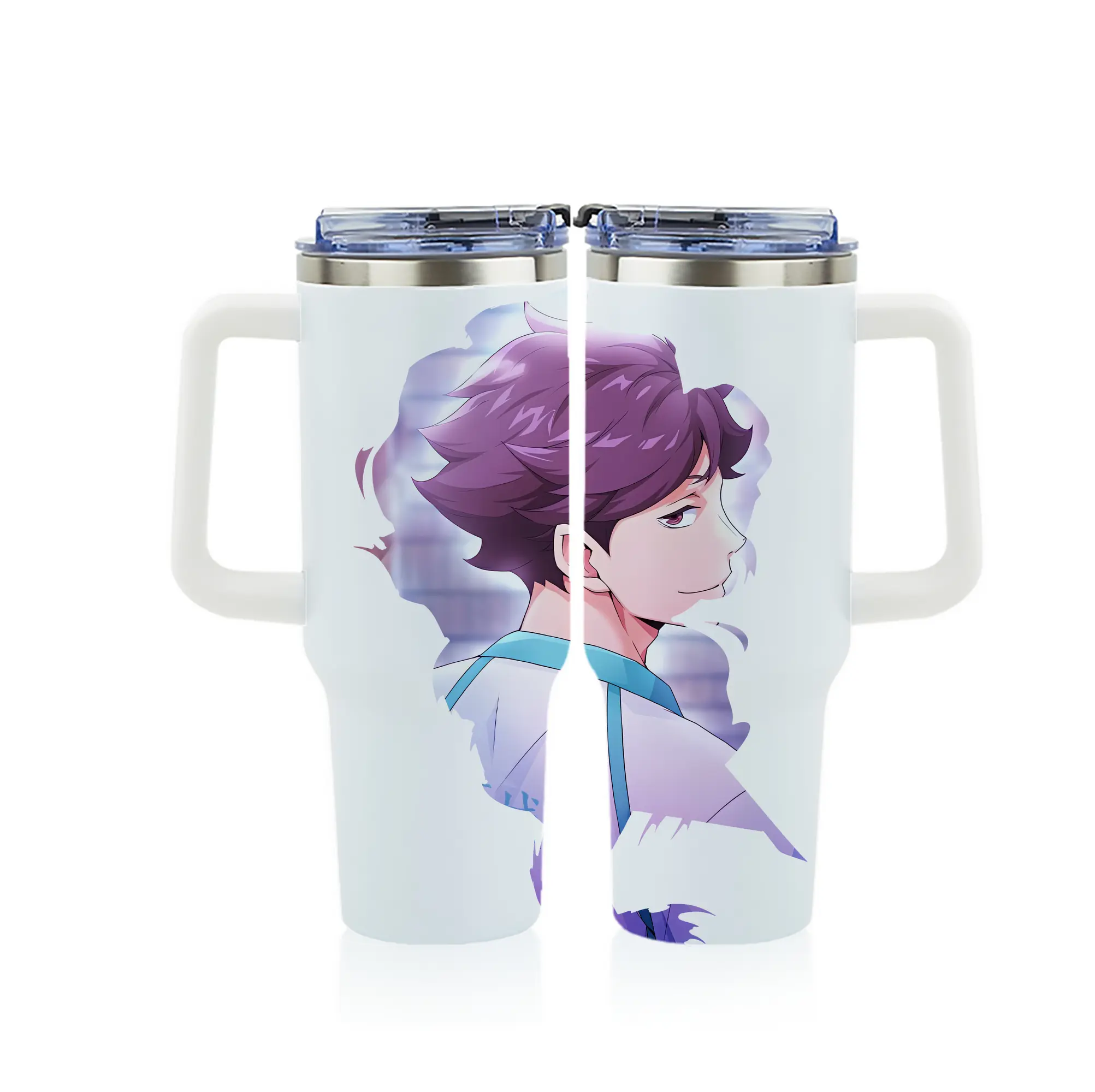 ハイキュー!! グッズ,及川徹 - 1200mL フルプリント車用タンブラー ・ 304ステンレス 内側 ・ 201ステンレス 外側 ・ 保温 保冷 ・ 通勤 ドライブ アウトドア用