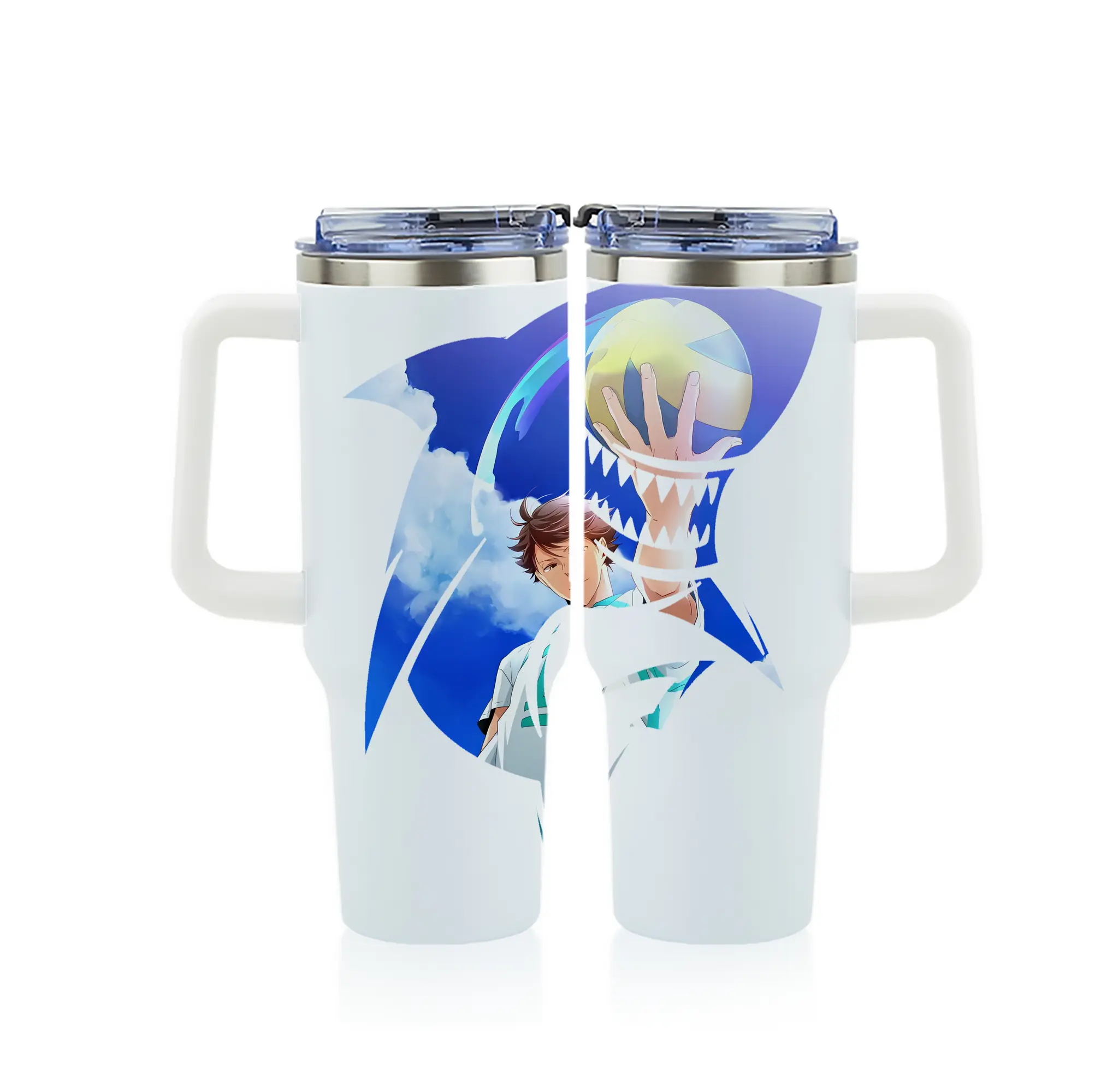 ハイキュー!! グッズ,及川徹 - 1200mL フルプリント車用タンブラー ・ 304ステンレス 内側 ・ 201ステンレス 外側 ・ 保温 保冷 ・ 通勤 ドライブ アウトドア用