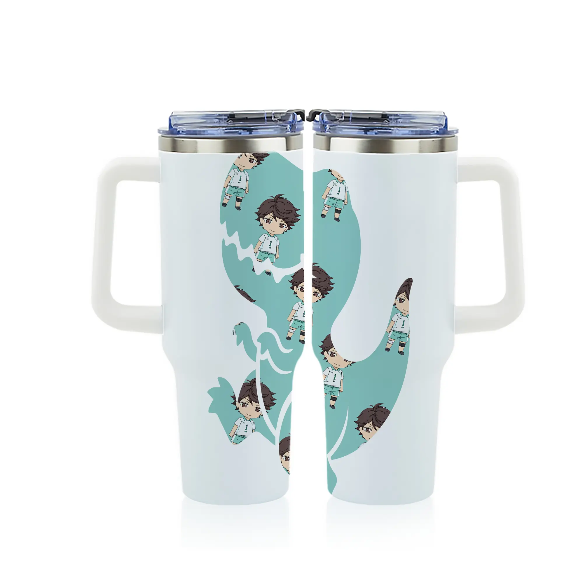 ハイキュー!! グッズ,及川徹 - 1200mL フルプリント車用タンブラー ・ 304ステンレス 内側 ・ 201ステンレス 外側 ・ 保温 保冷 ・ 通勤 ドライブ アウトドア用