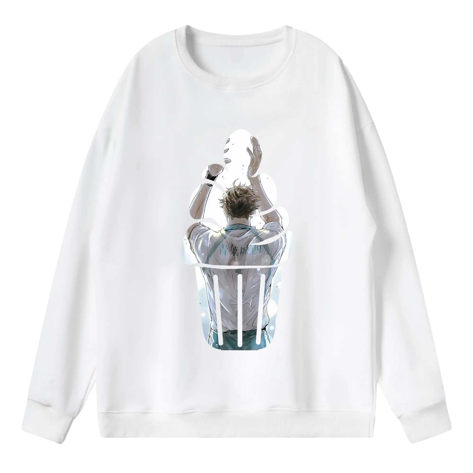 ハイキュー!! グッズ,及川徹 - 薄手 クルーネック スウェット 裏毛260g · ポリエステル 春秋向け カジュアル 男女兼用 · トレーナー デイリー スポーツ 散歩に最適