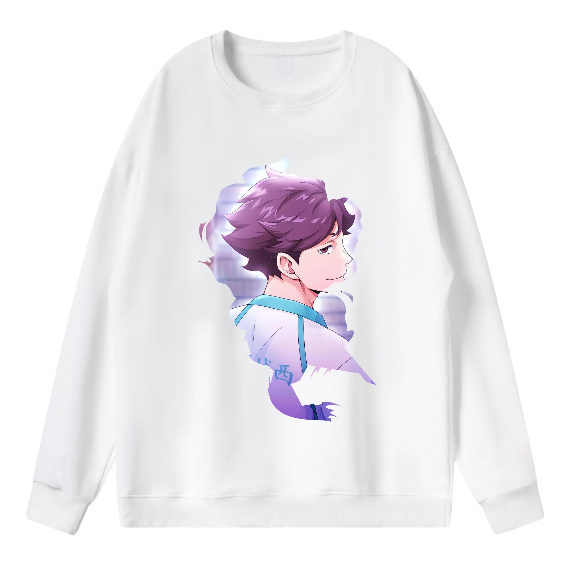 ハイキュー!! グッズ,及川徹 - 薄手 クルーネック スウェット 裏毛260g · ポリエステル 春秋向け カジュアル 男女兼用 · トレーナー デイリー スポーツ 散歩に最適