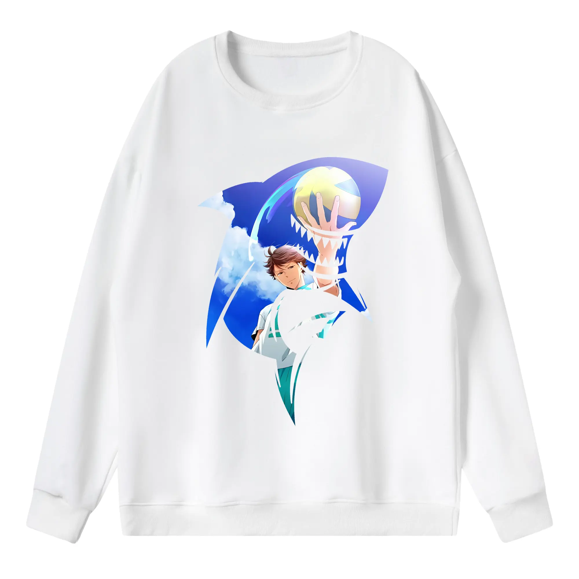 ハイキュー!! グッズ,及川徹 - 薄手 クルーネック スウェット 裏毛260g · ポリエステル 春秋向け カジュアル 男女兼用 · トレーナー デイリー スポーツ 散歩に最適