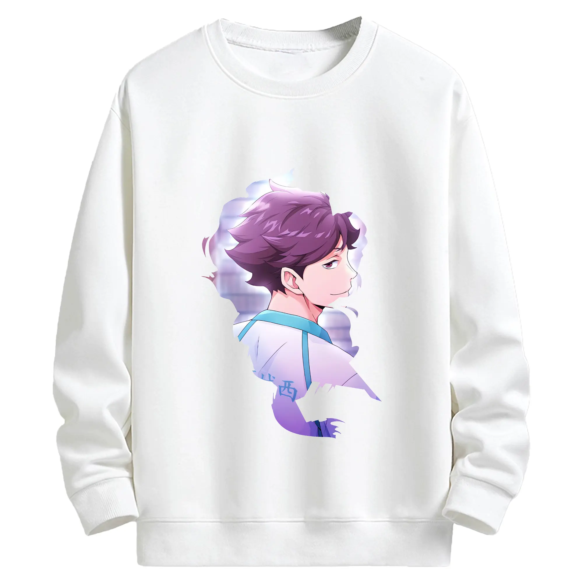 ハイキュー!! グッズ,及川徹 - キッズ クルーネックスウェットシャツ ・ フロントプリント ・ 綿80％ ポリエステル20％ ・ 快適 通学 スポーツ 日常使い お散歩用