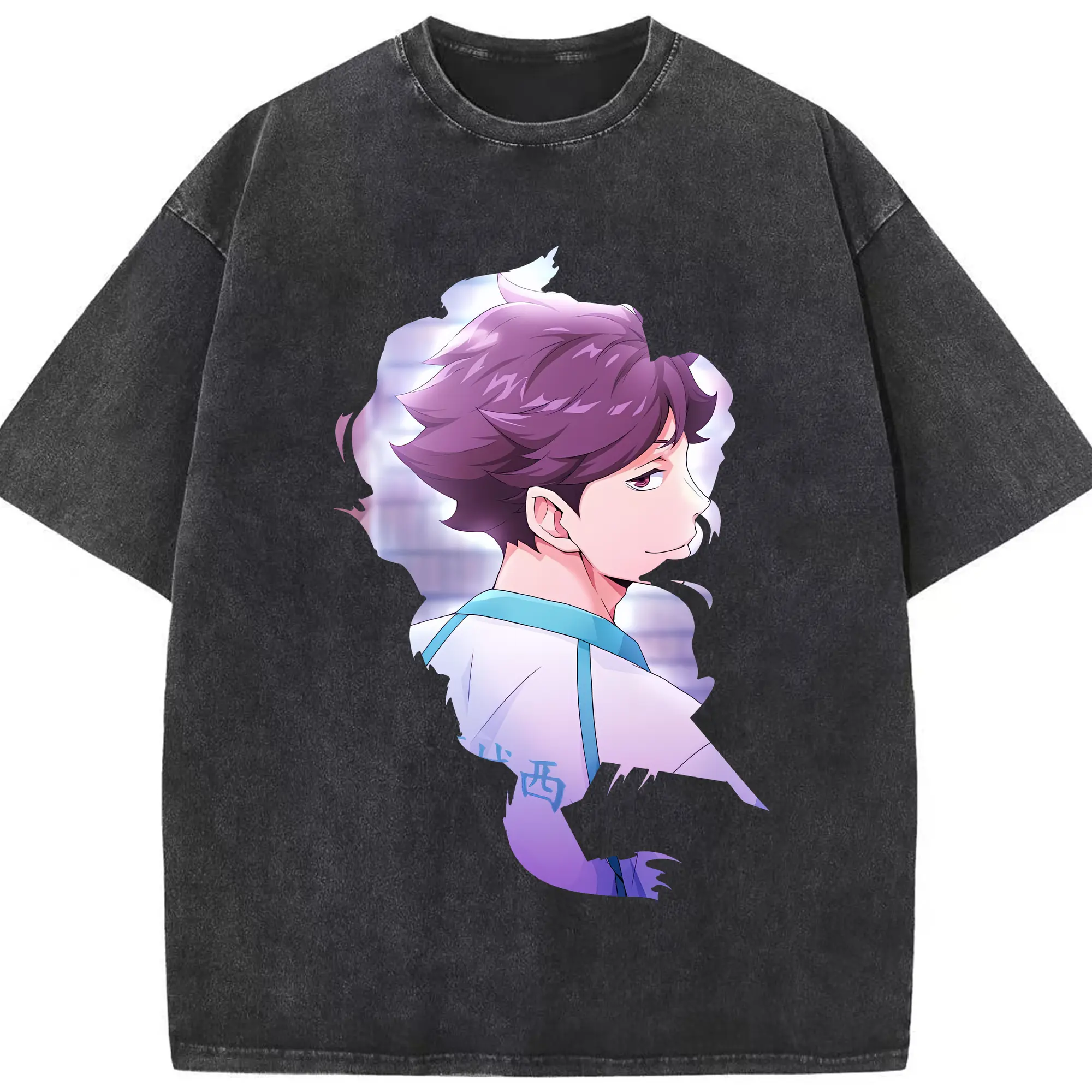 ハイキュー!! グッズ,及川徹 - 綿100％ ヴィンテージ風 半袖Tシャツ ・ フロントプリント ・ 柔らか肌触り ・ 通気性 快適 ・ スポーツ カジュアル 外出用