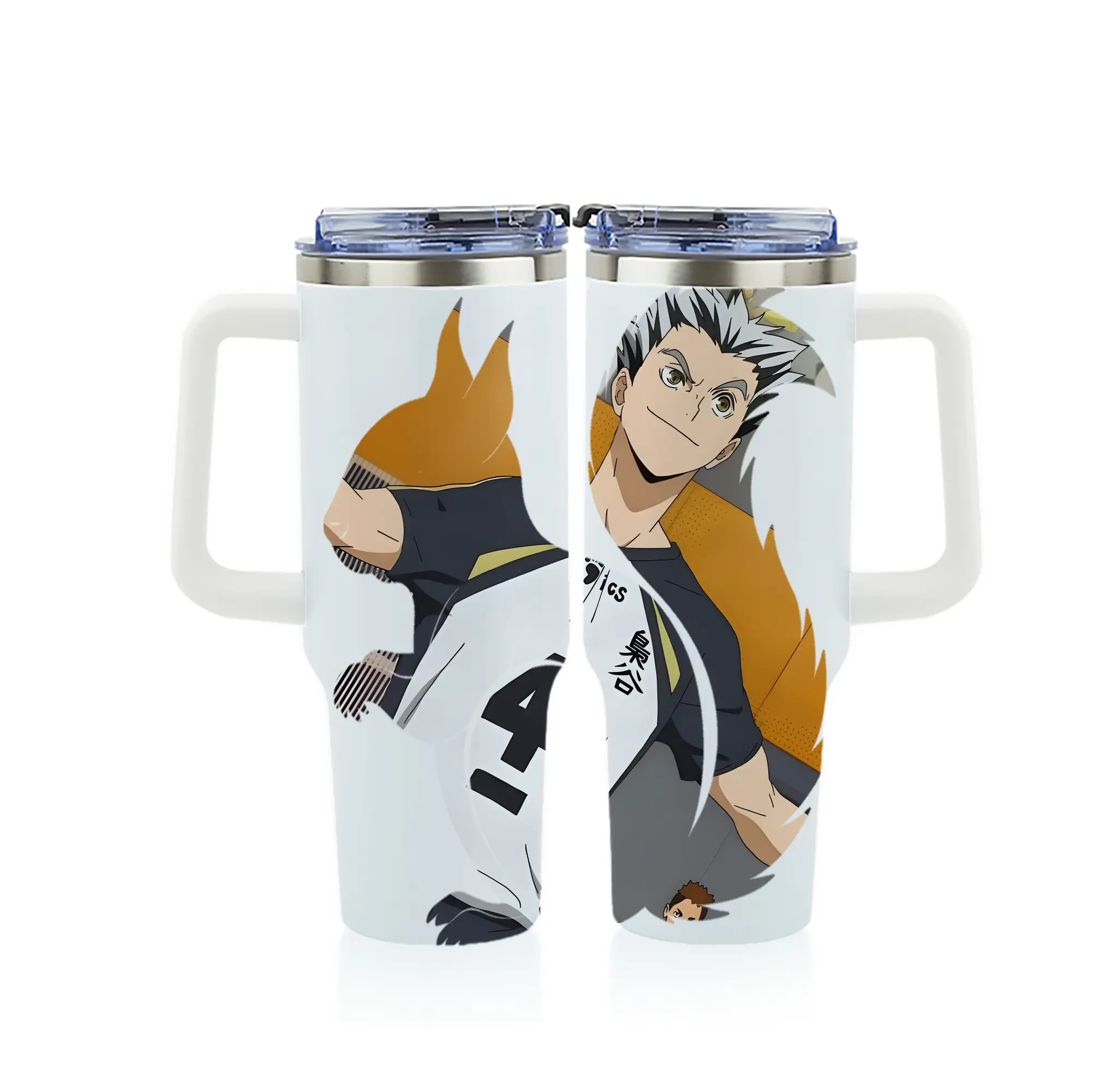 ハイキュー!! グッズ,木兎光太郎 - 1200mL フルプリント車用タンブラー ・ 304ステンレス 内側 ・ 201ステンレス 外側 ・ 保温 保冷 ・ 通勤 ドライブ アウトドア用