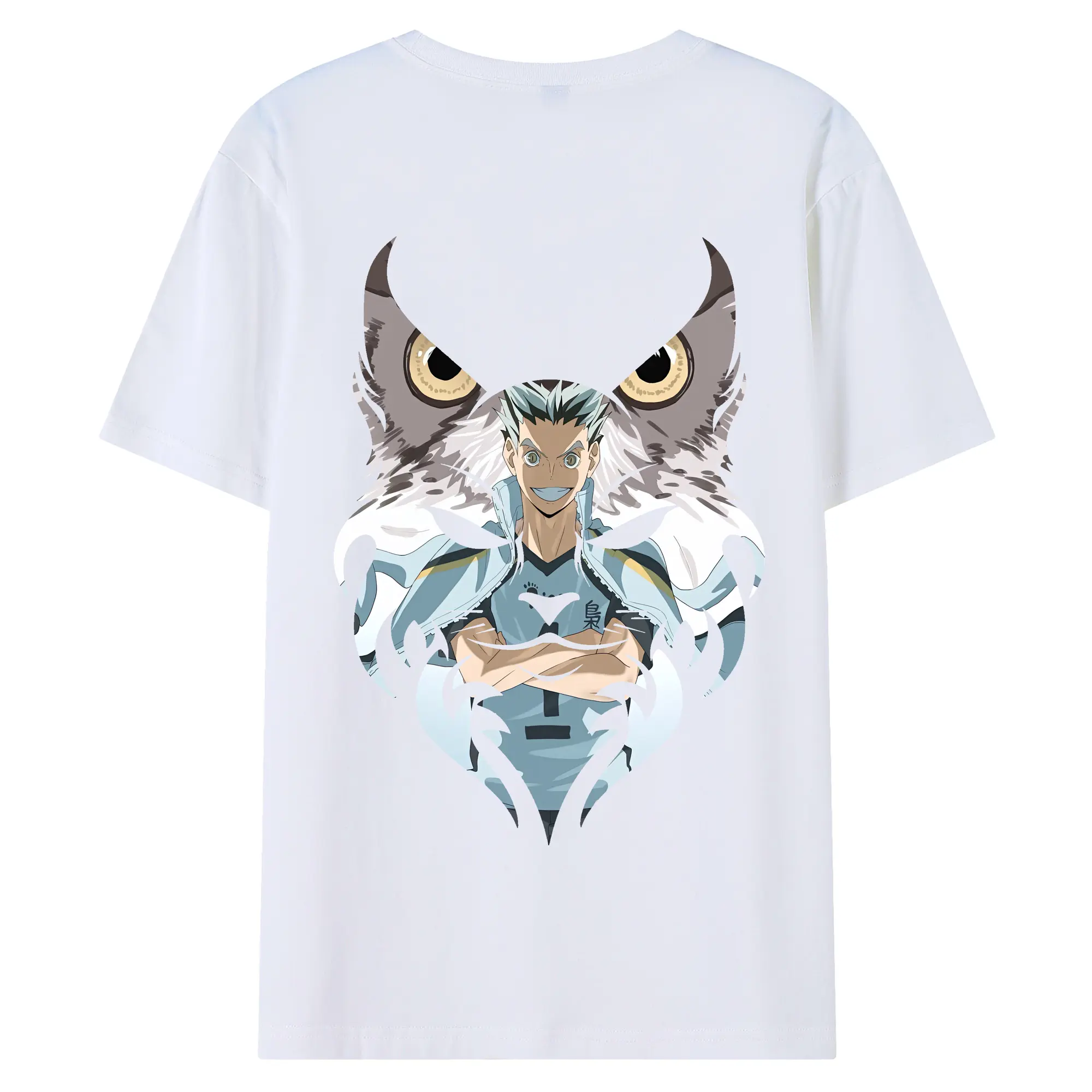 ハイキュー!! グッズ,木兎光太郎 - 綿100％ 半袖Tシャツ ・ バックプリント ・ 快適 通気性 ・ 日常使い 散歩 スポーツ用