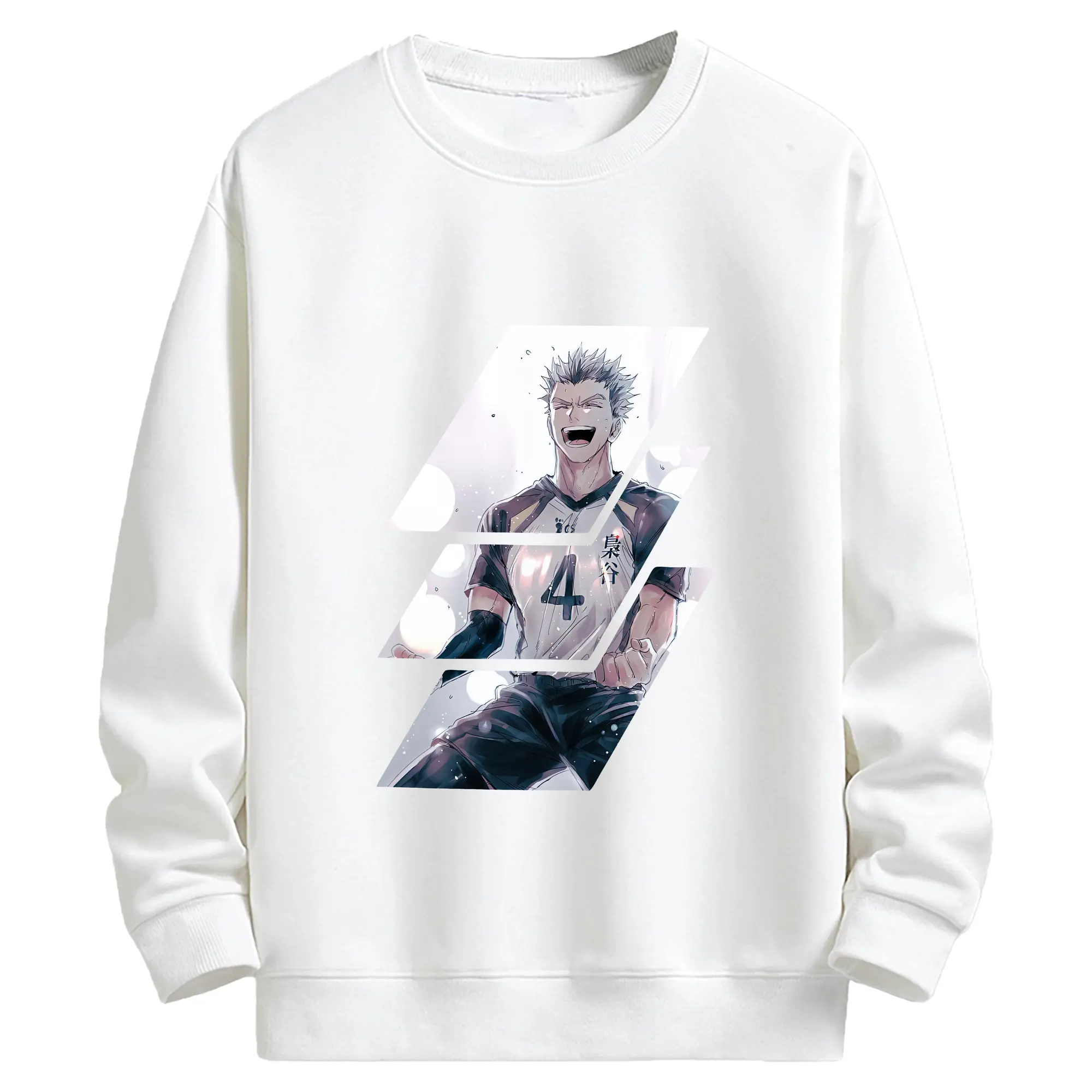 ハイキュー!! グッズ,木兎光太郎 - キッズ クルーネックスウェットシャツ ・ フロントプリント ・ 綿80％ ポリエステル20％ ・ 快適 通学 スポーツ 日常使い お散歩用