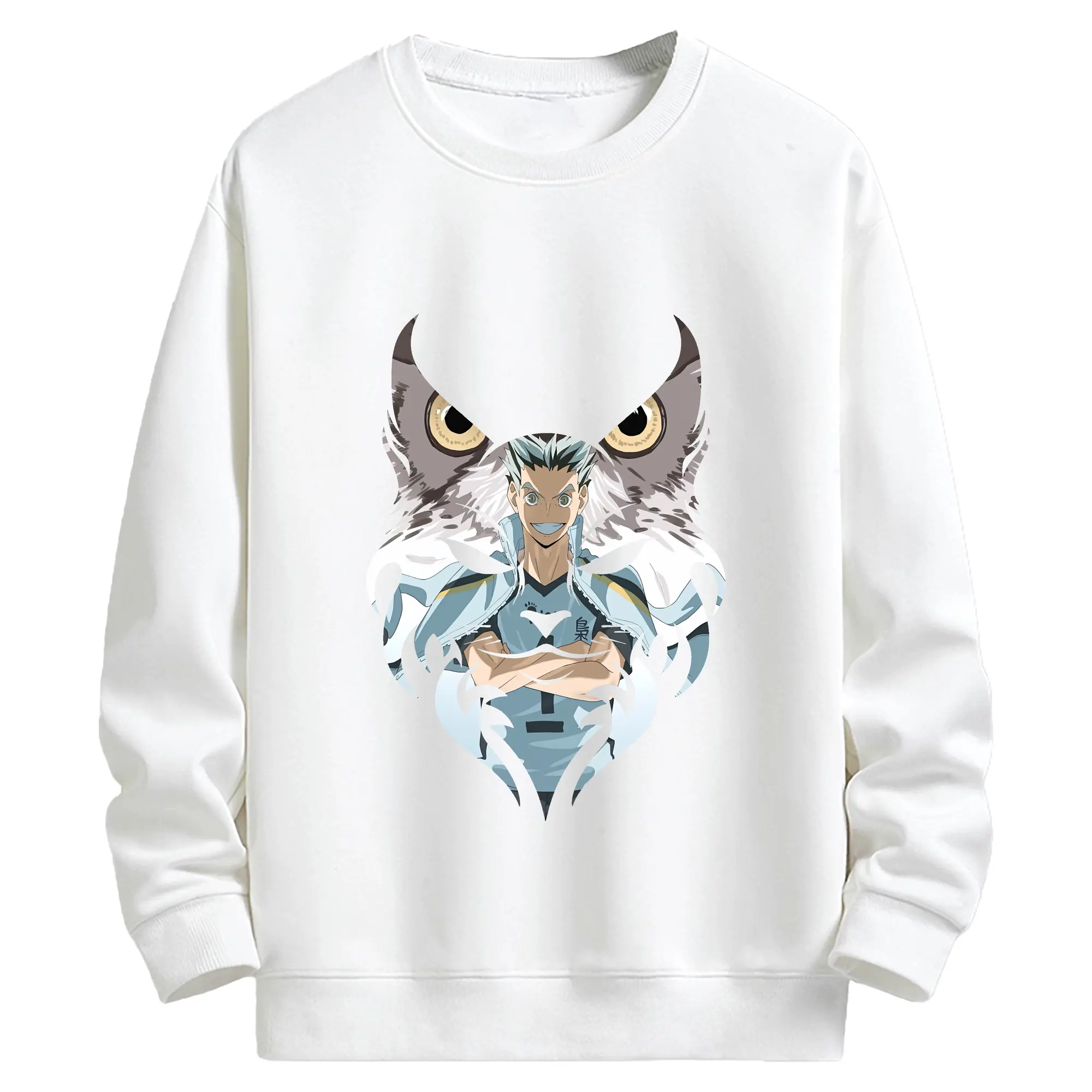 ハイキュー!! グッズ,木兎光太郎 - キッズ クルーネックスウェットシャツ ・ フロントプリント ・ 綿80％ ポリエステル20％ ・ 快適 通学 スポーツ 日常使い お散歩用